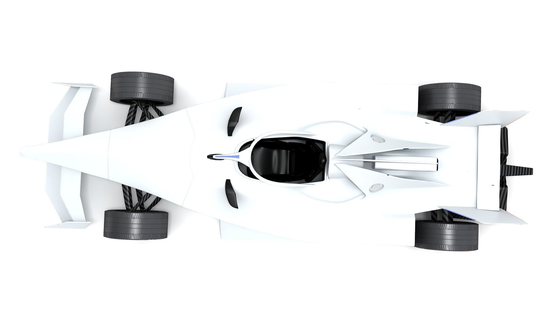 Gen3 Formula E Race Car Season 2022 - 2023 white 3D model_8