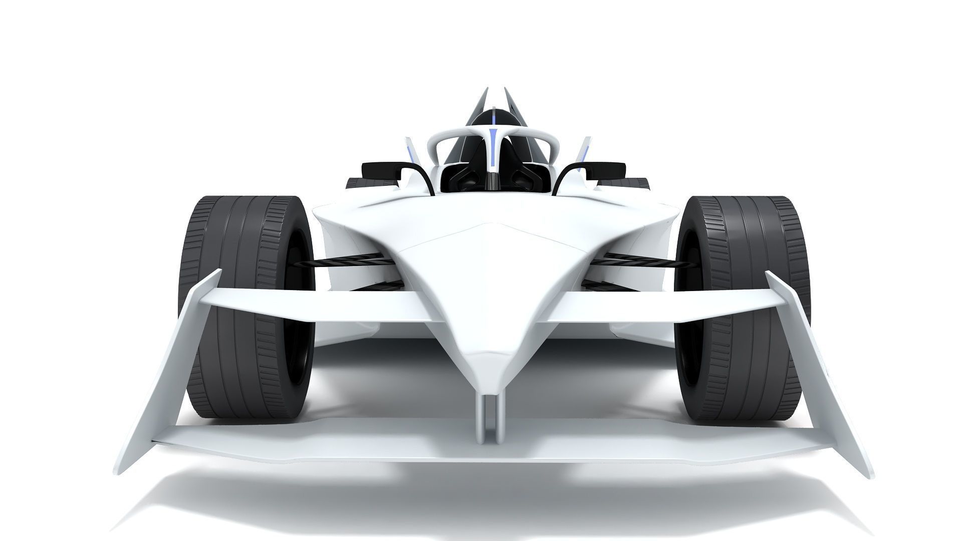 Gen3 Formula E Race Car Season 2022 - 2023 white 3D model_5