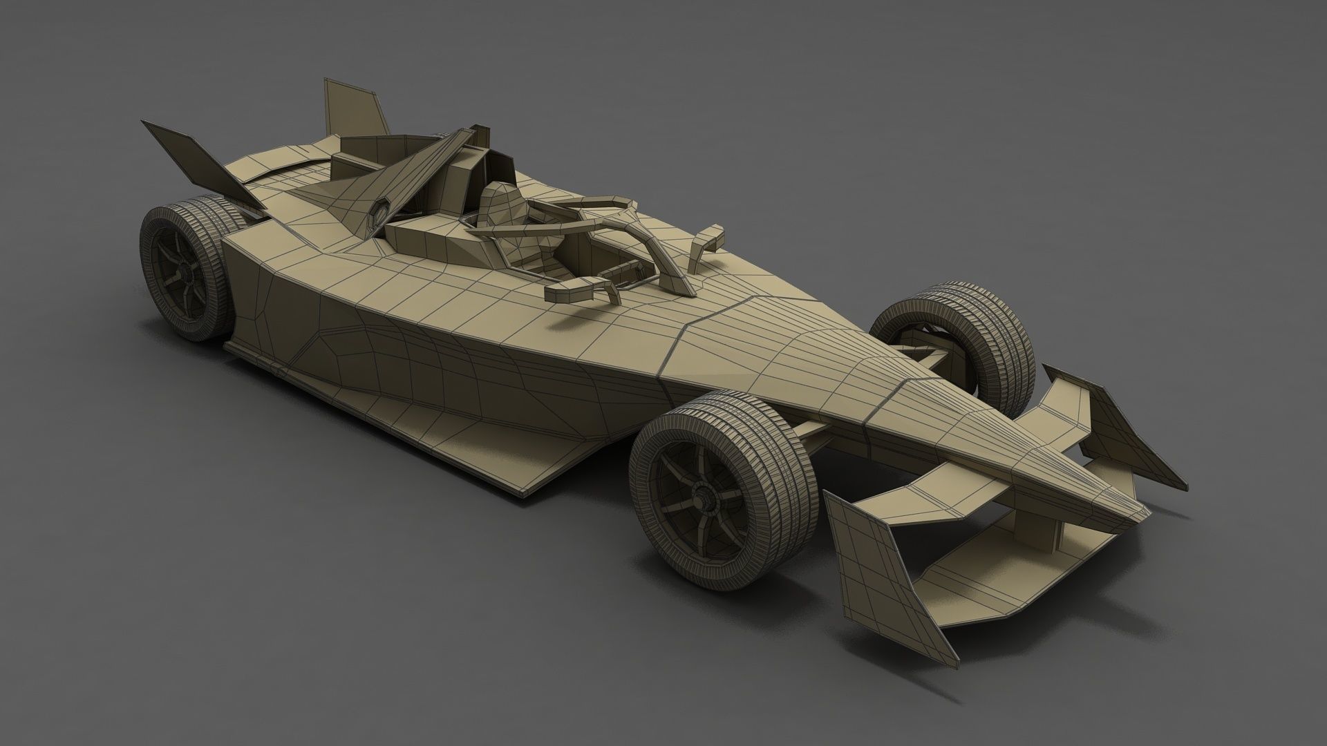 Gen3 Formula E Race Car Season 2022 - 2023 white 3D model_9