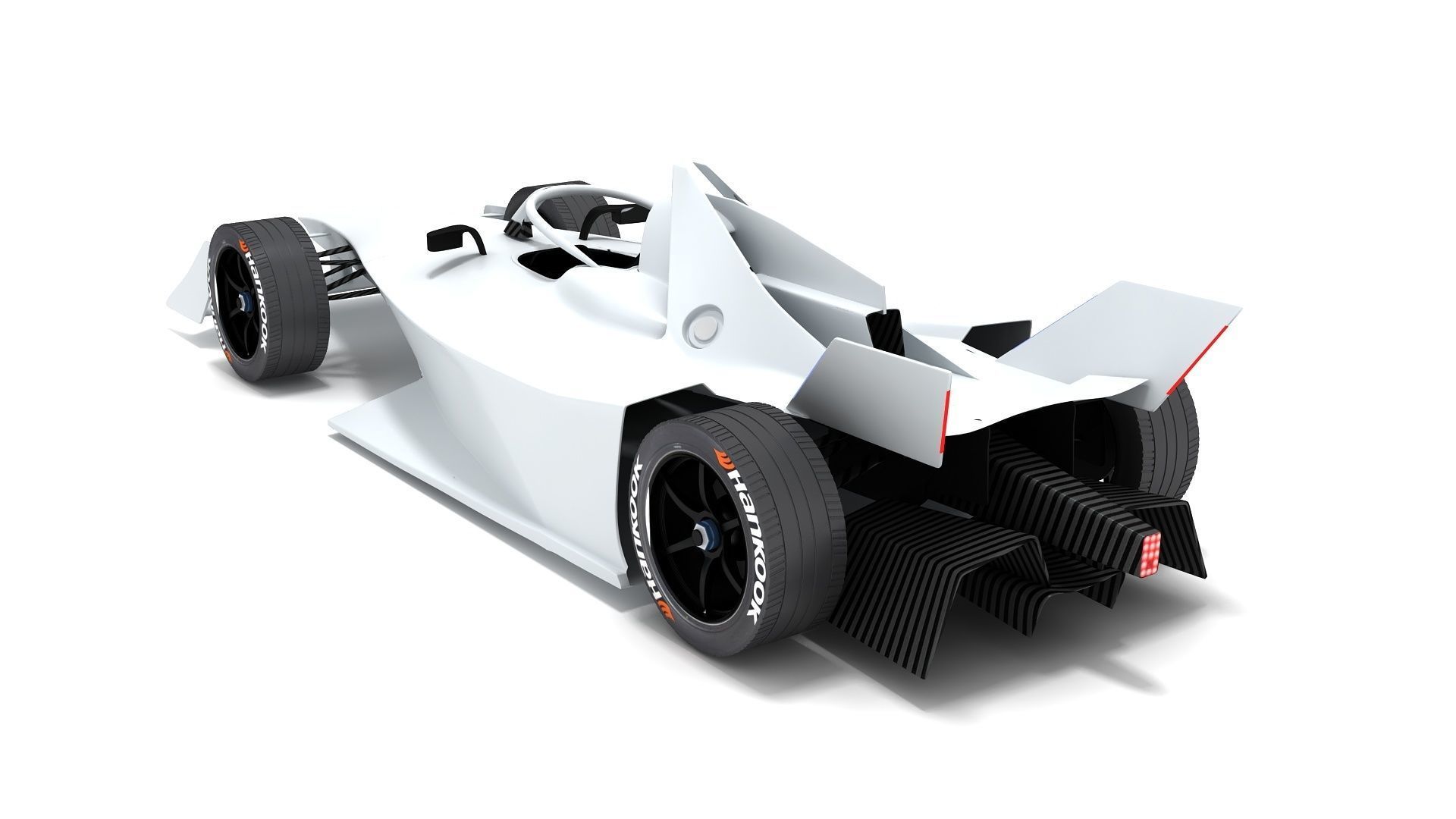 Gen3 Formula E Race Car Season 2022 - 2023 white 3D model_3