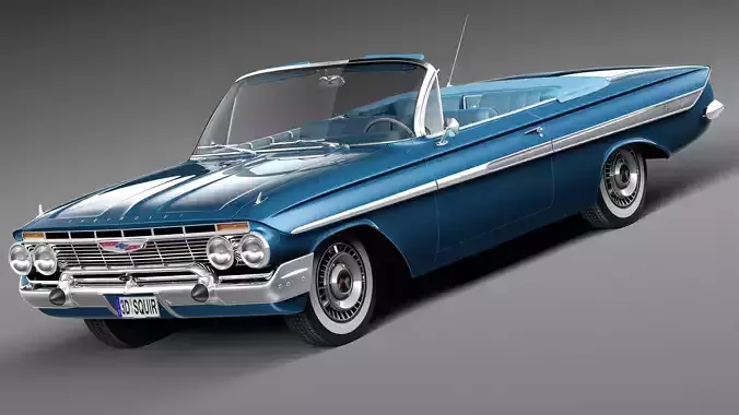 ✯ 1961 IMPALA CONVERTIBLE 1/24 1961 Chevy Impala Convertible w/Continental Kit, low rider