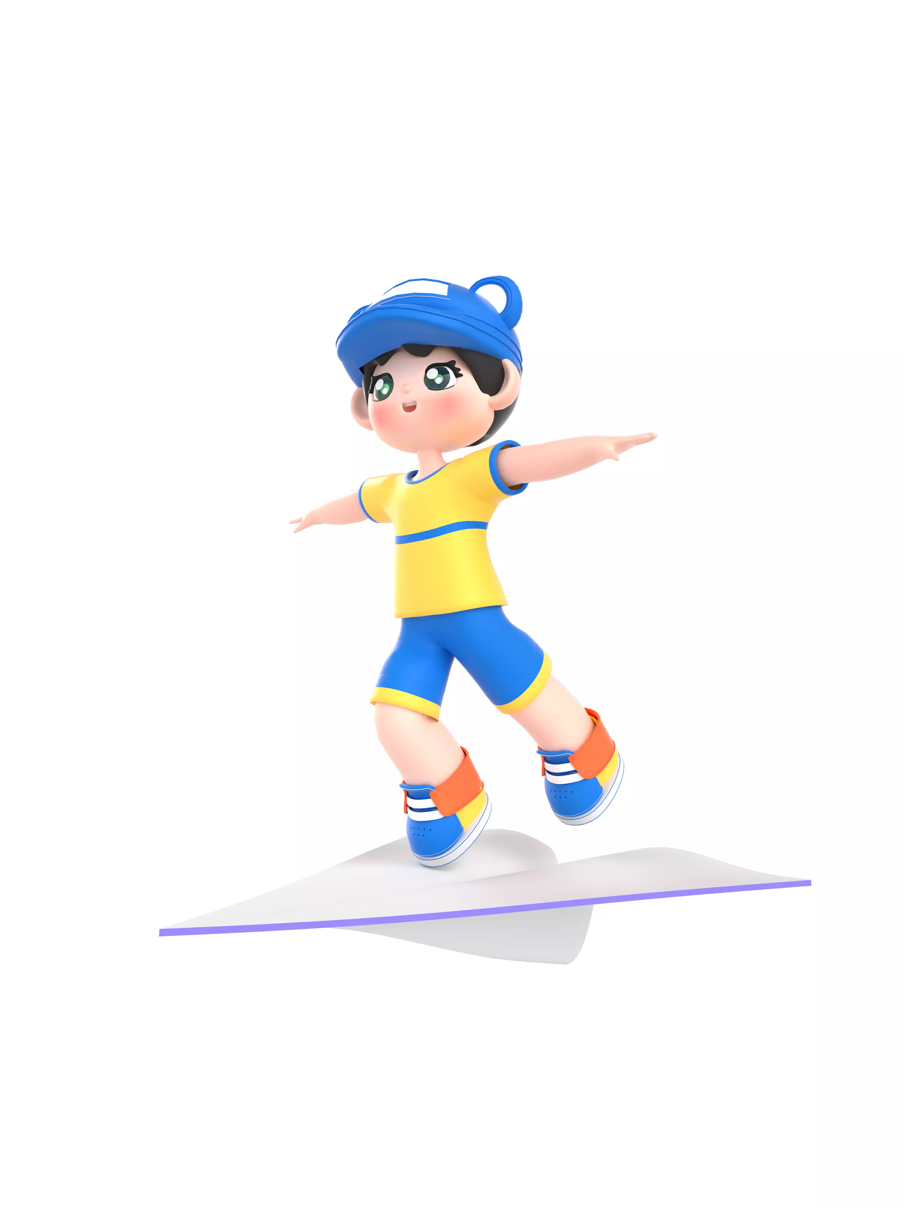 3d cute boy Free low-poly 3D model