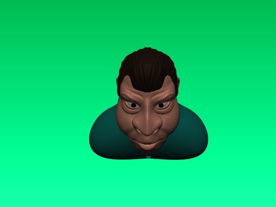 Cartoon character 3D print model_15