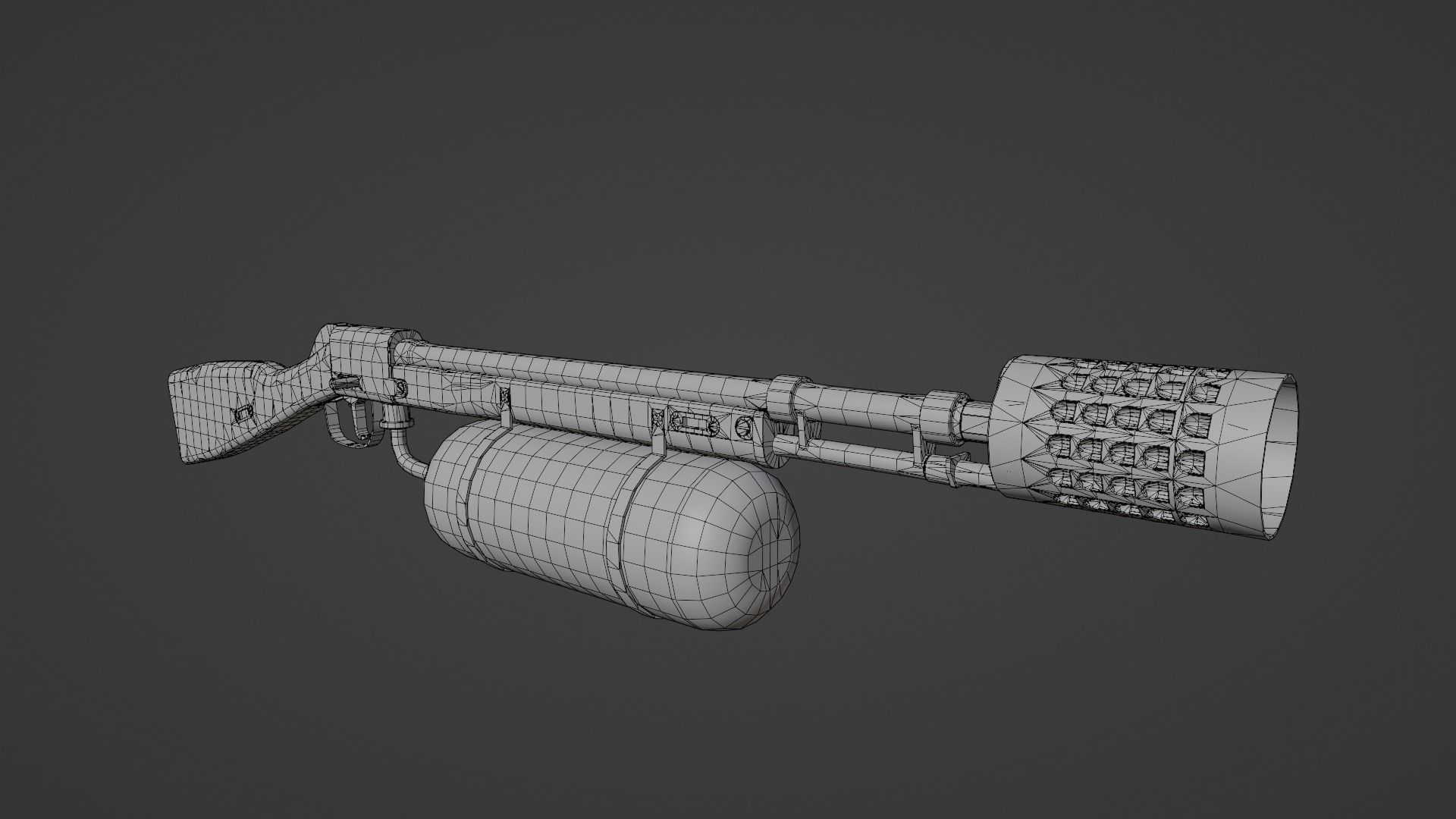 Flamethrower low-poly Low-poly 3D model_11
