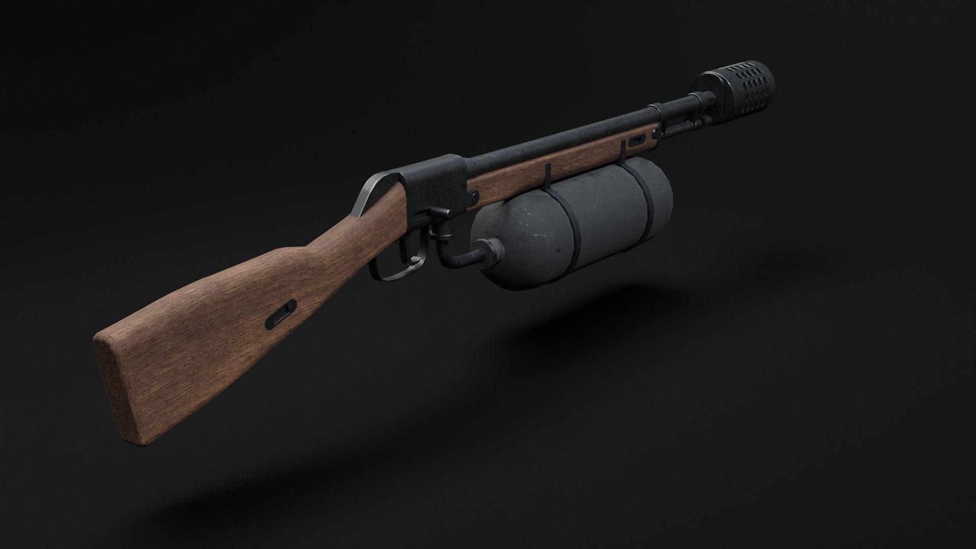  Flamethrower low-poly Low-poly 3D model_4