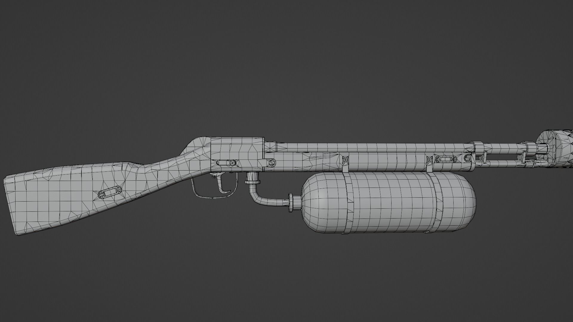  Flamethrower low-poly Low-poly 3D model_10