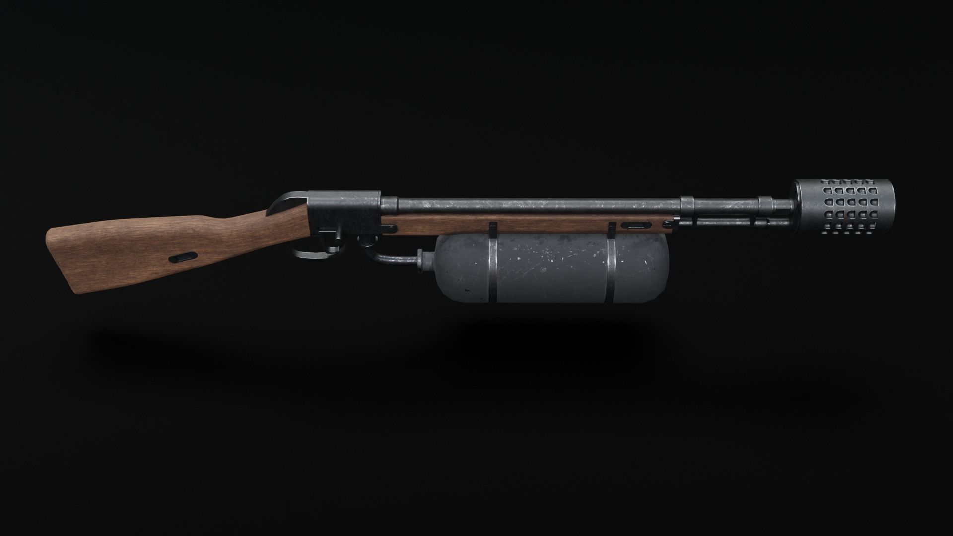  Flamethrower low-poly Low-poly 3D model_7