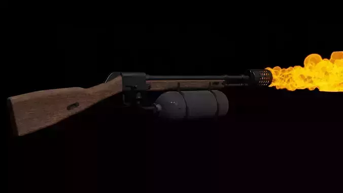 Flamethrower low-poly
