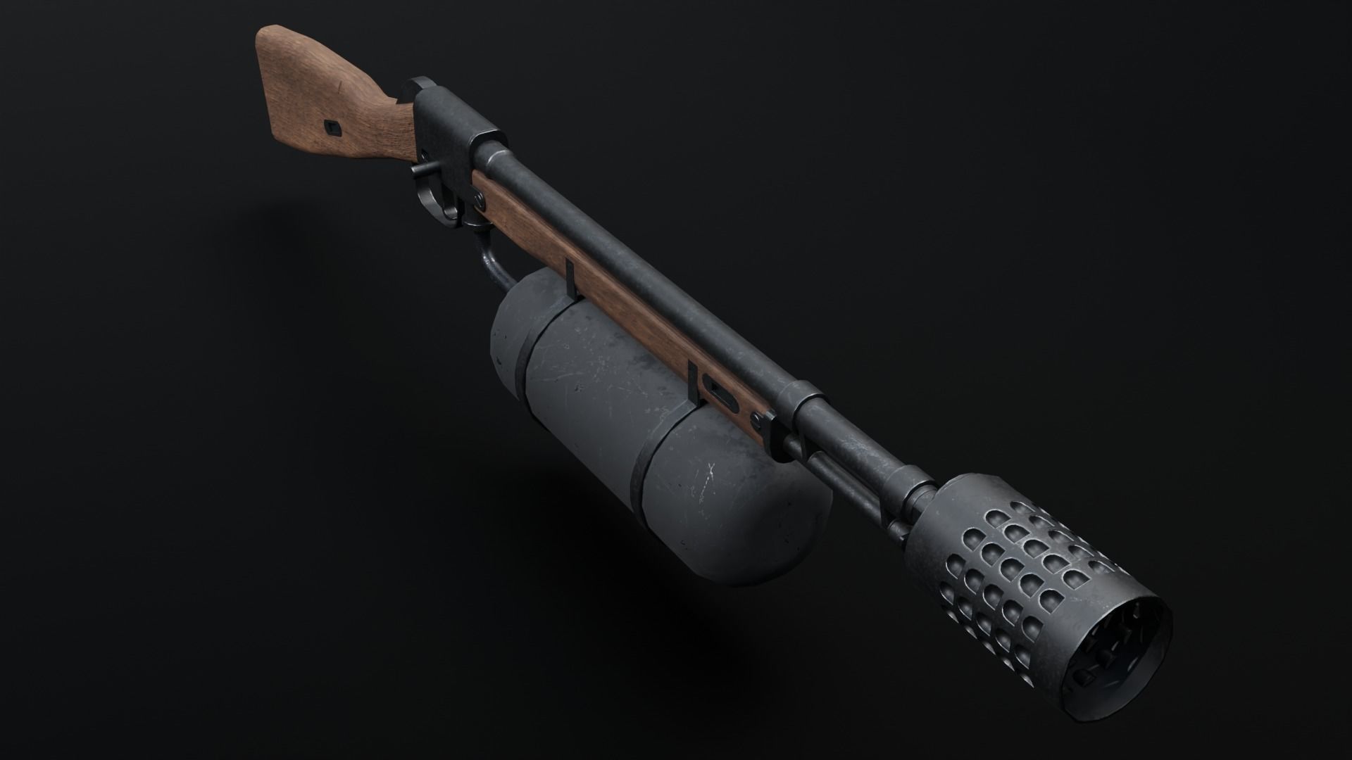  Flamethrower low-poly Low-poly 3D model_6