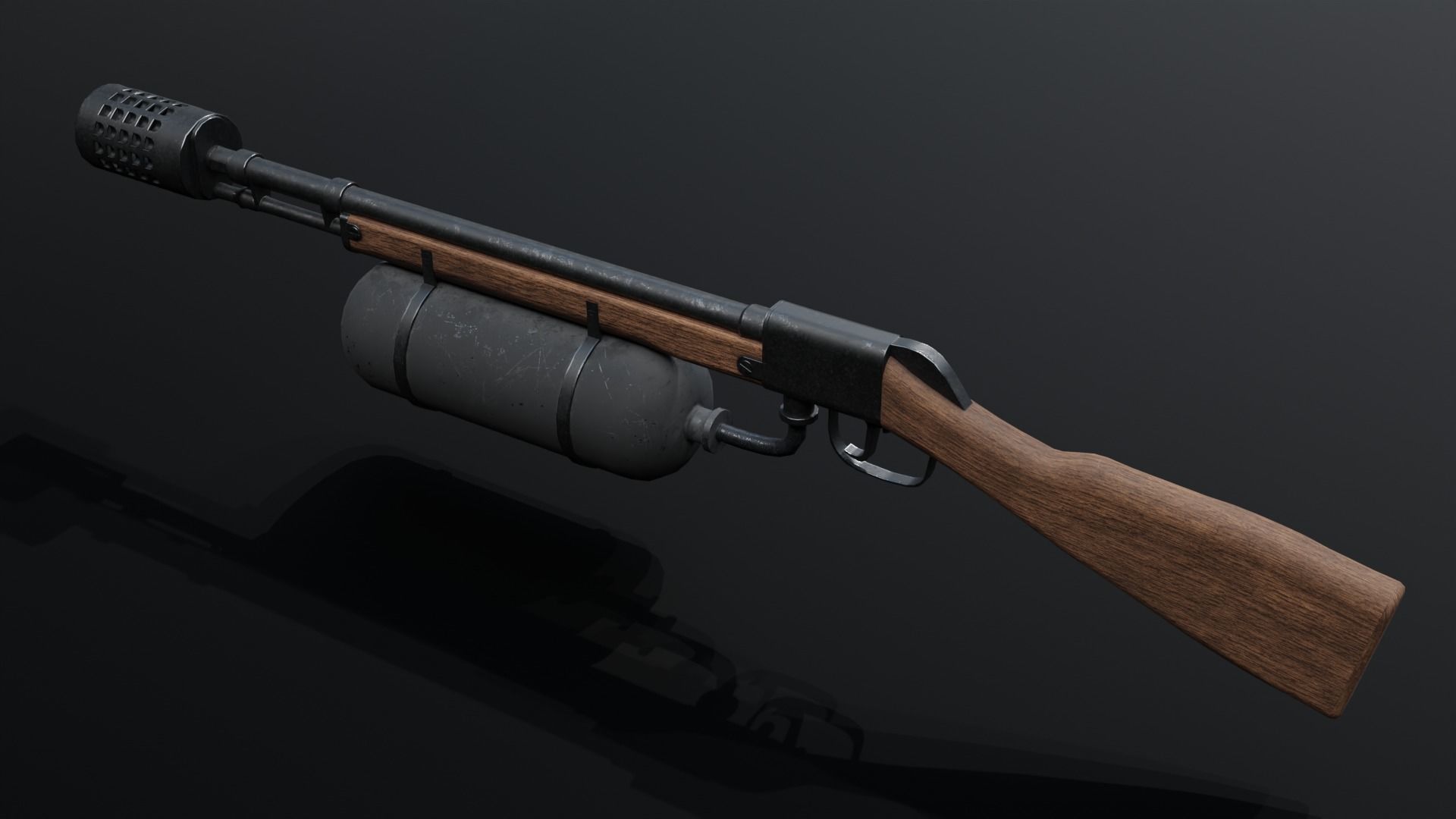  Flamethrower low-poly Low-poly 3D model_5