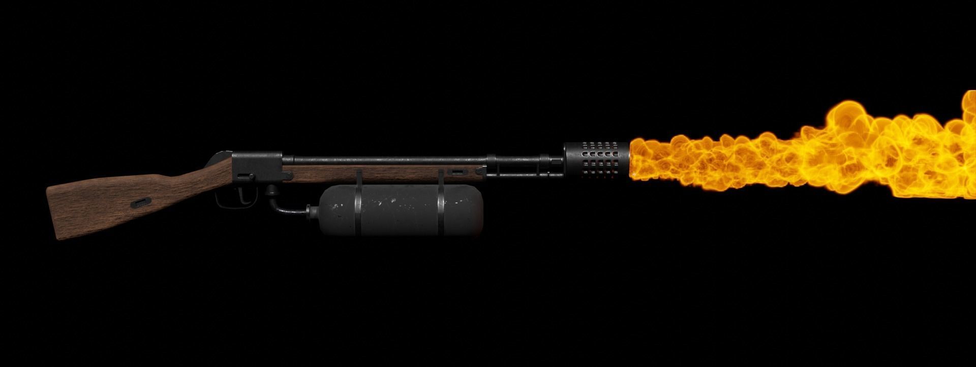  Flamethrower low-poly Low-poly 3D model_1
