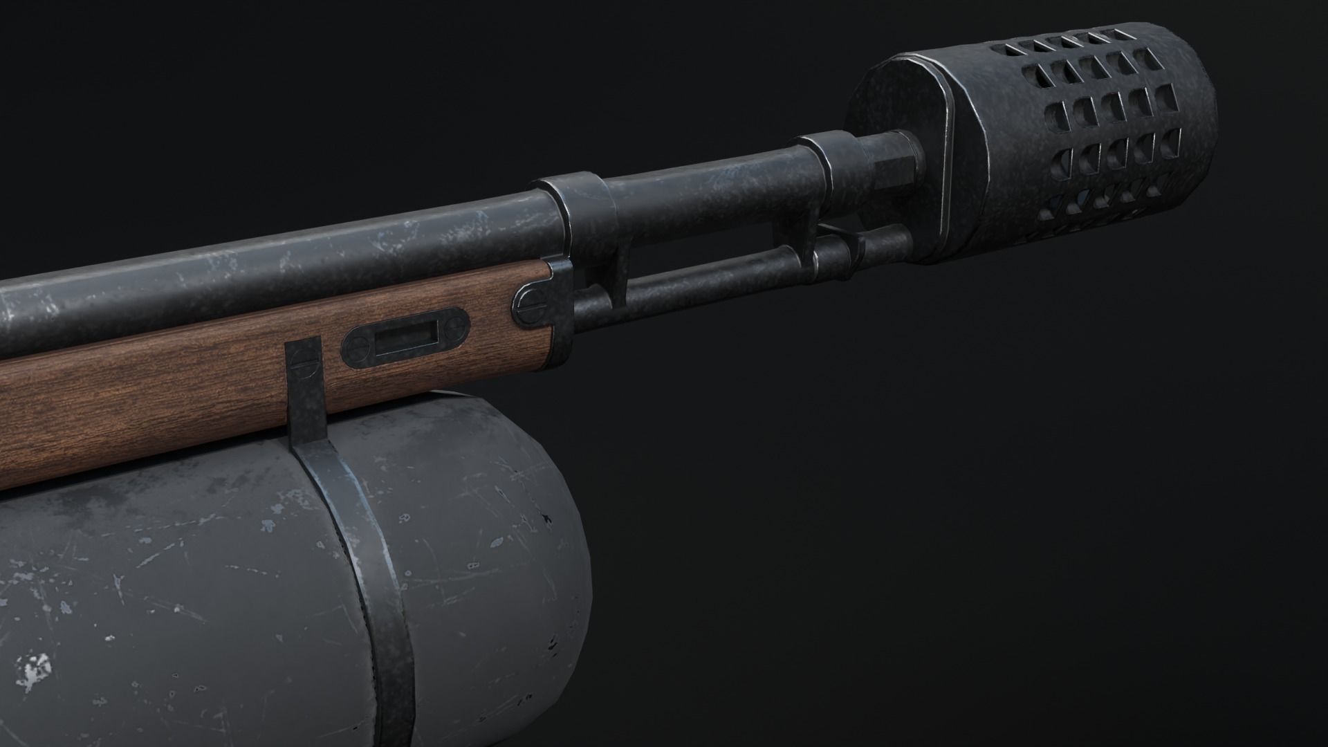  Flamethrower low-poly Low-poly 3D model_9