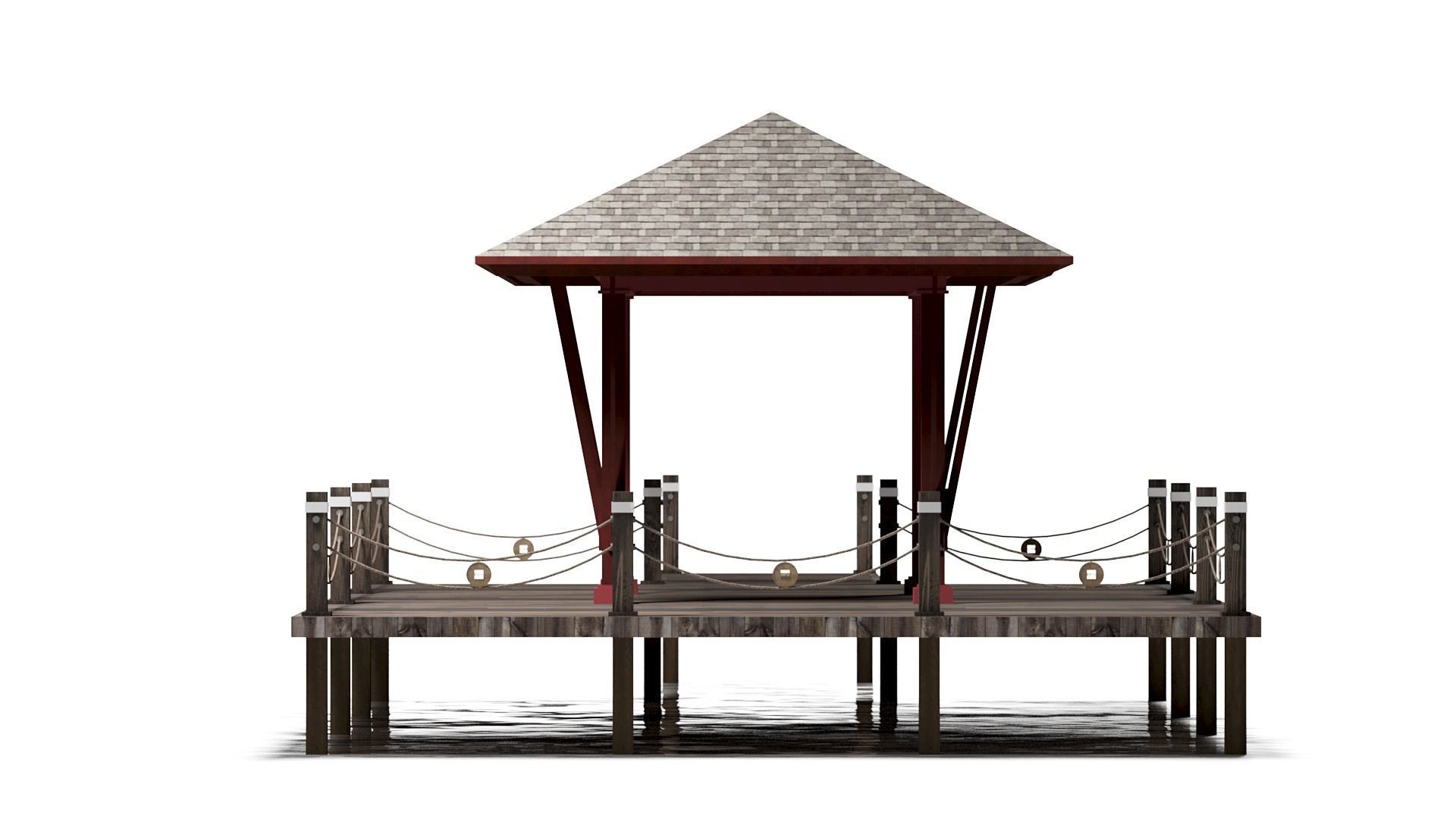 Lotus Yoga Pavilion 3DS Max Vray Corona Low-poly 3D model_5