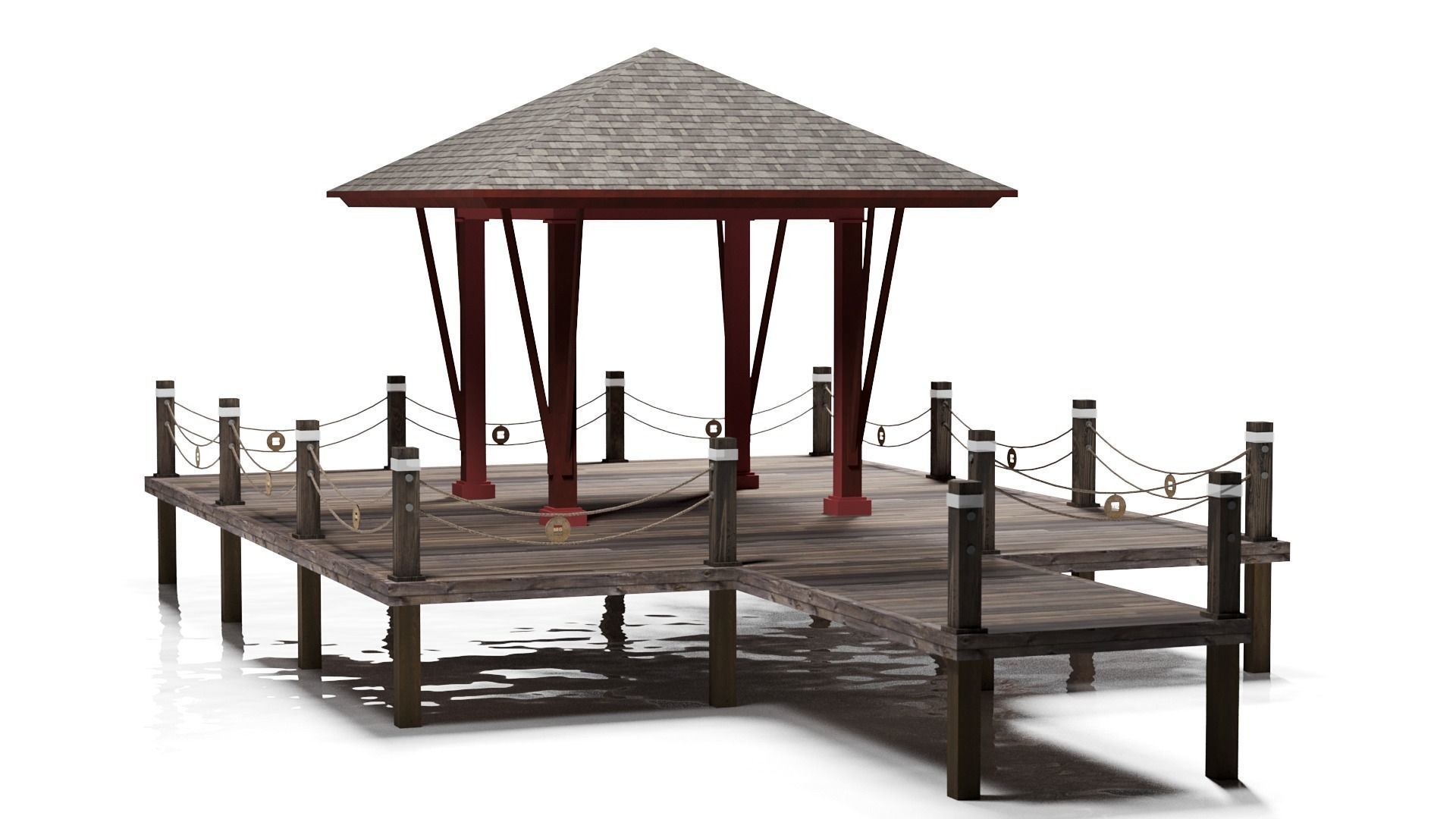 Lotus Yoga Pavilion 3DS Max Vray Corona Low-poly 3D model_1