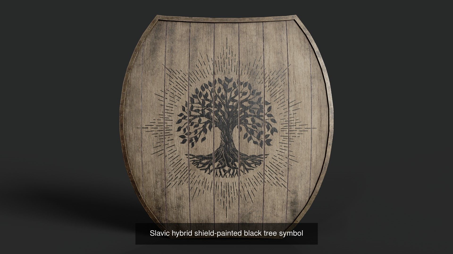 Slavic hybrid shields 40 pieces 3D Model Collection_27