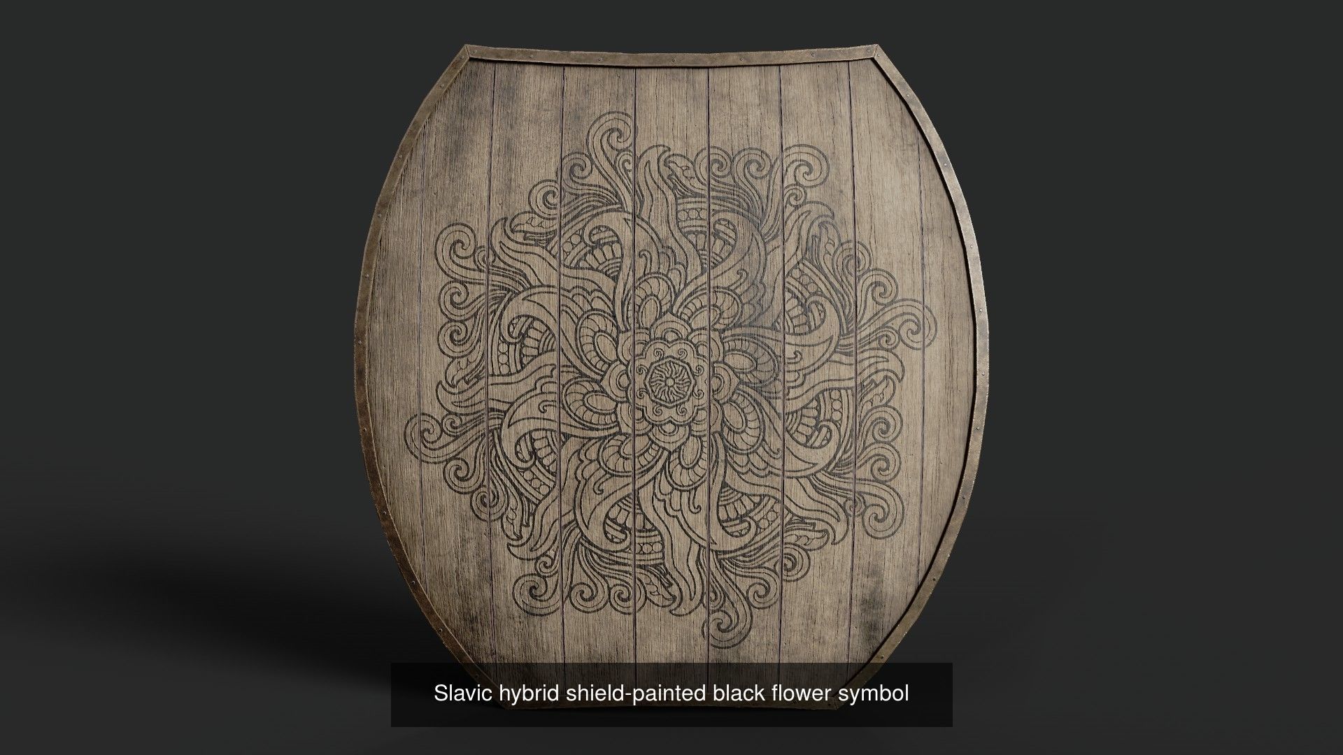 Slavic hybrid shields 40 pieces 3D Model Collection_29