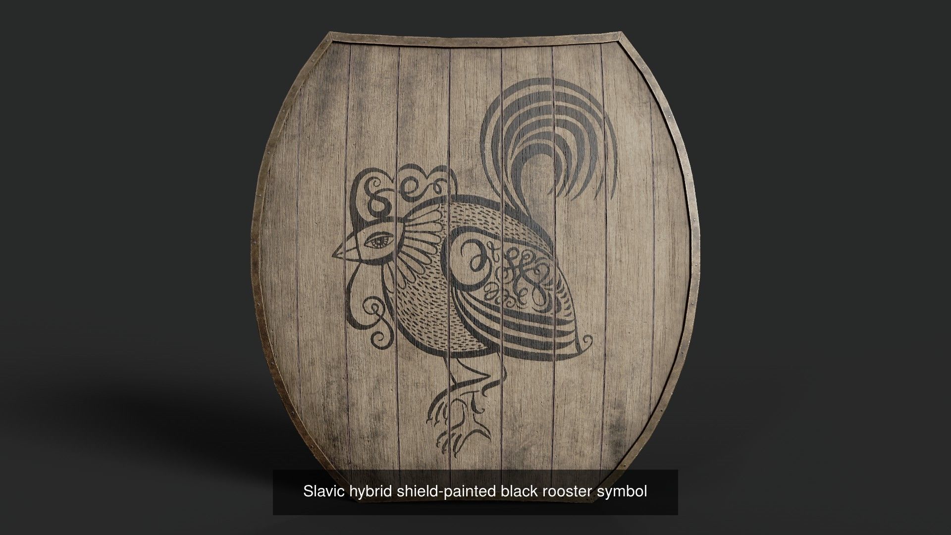 Slavic hybrid shields 40 pieces 3D Model Collection_25
