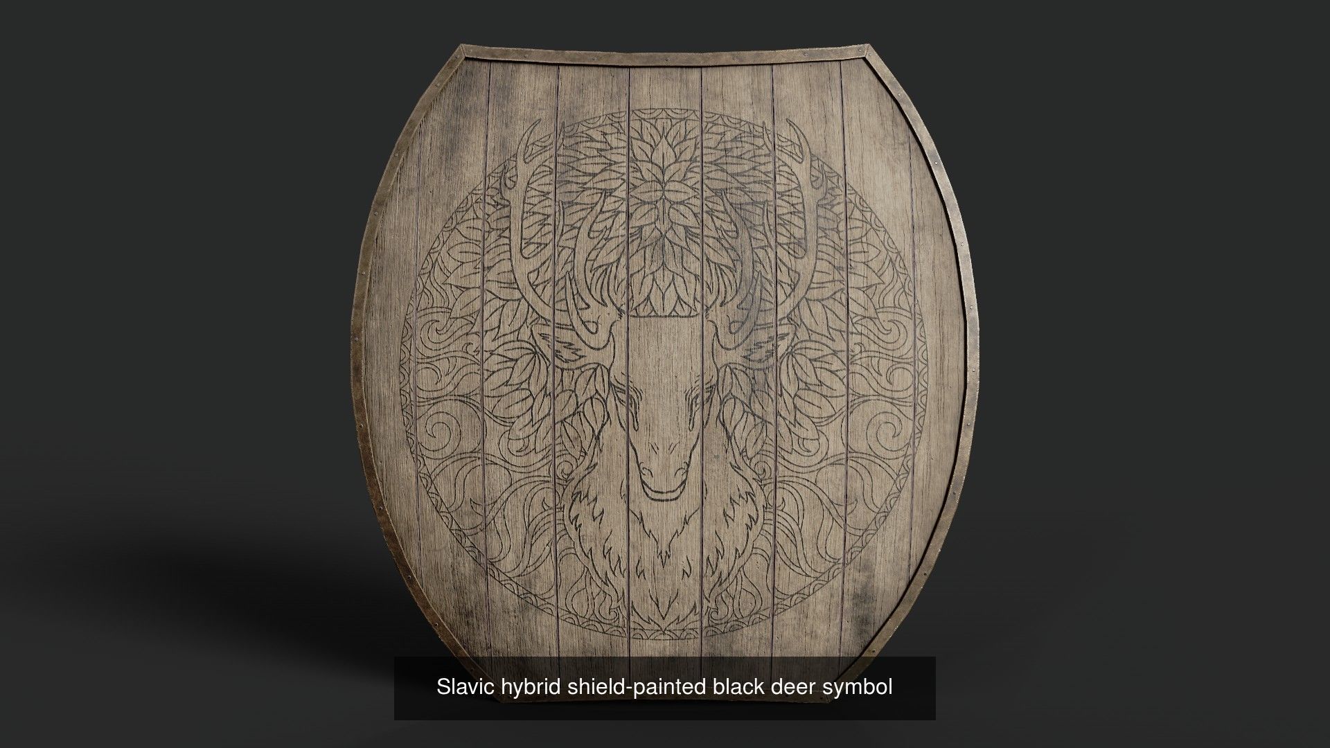 Slavic hybrid shields 40 pieces 3D Model Collection_19