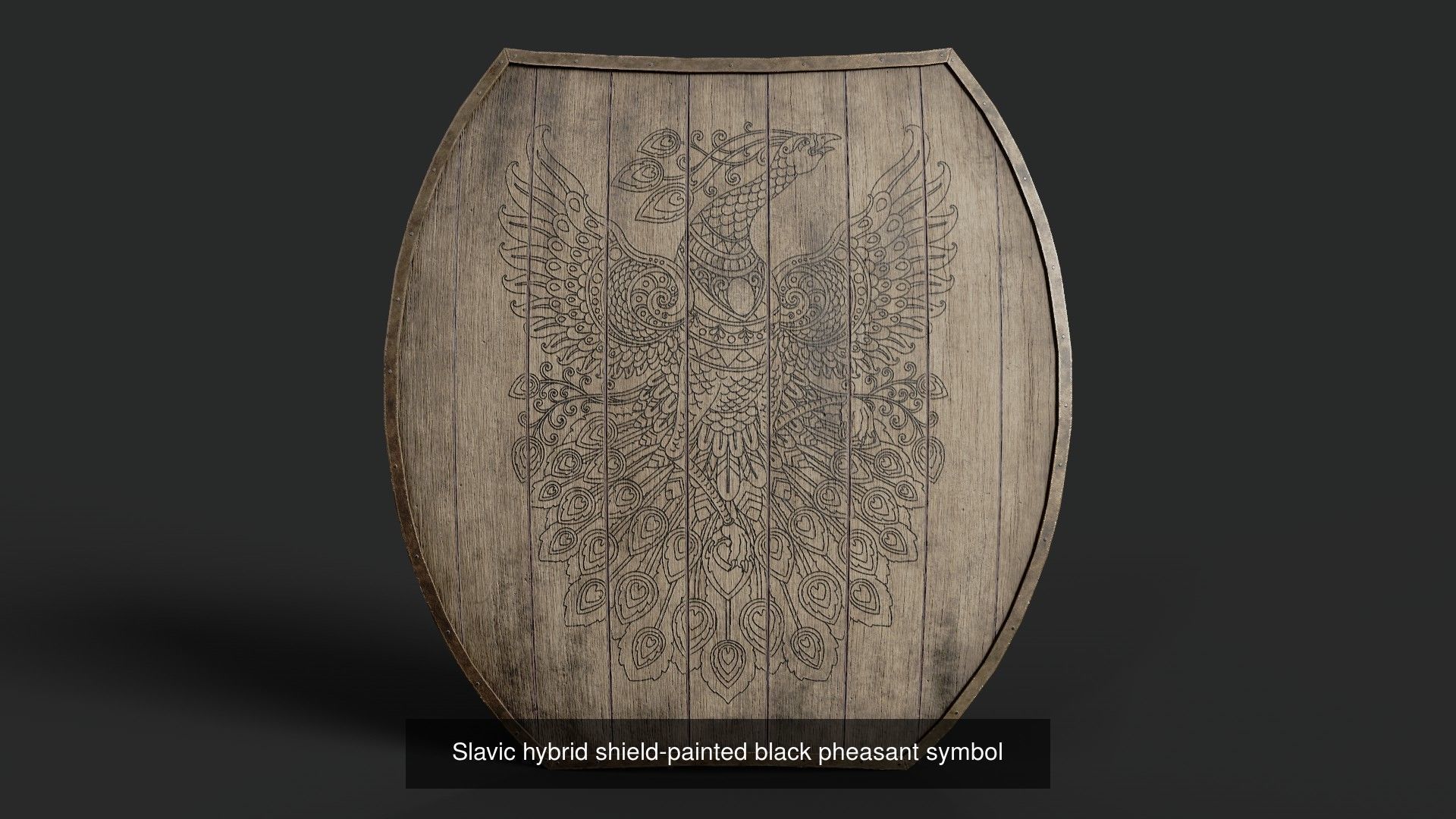 Slavic hybrid shields 40 pieces 3D Model Collection_26