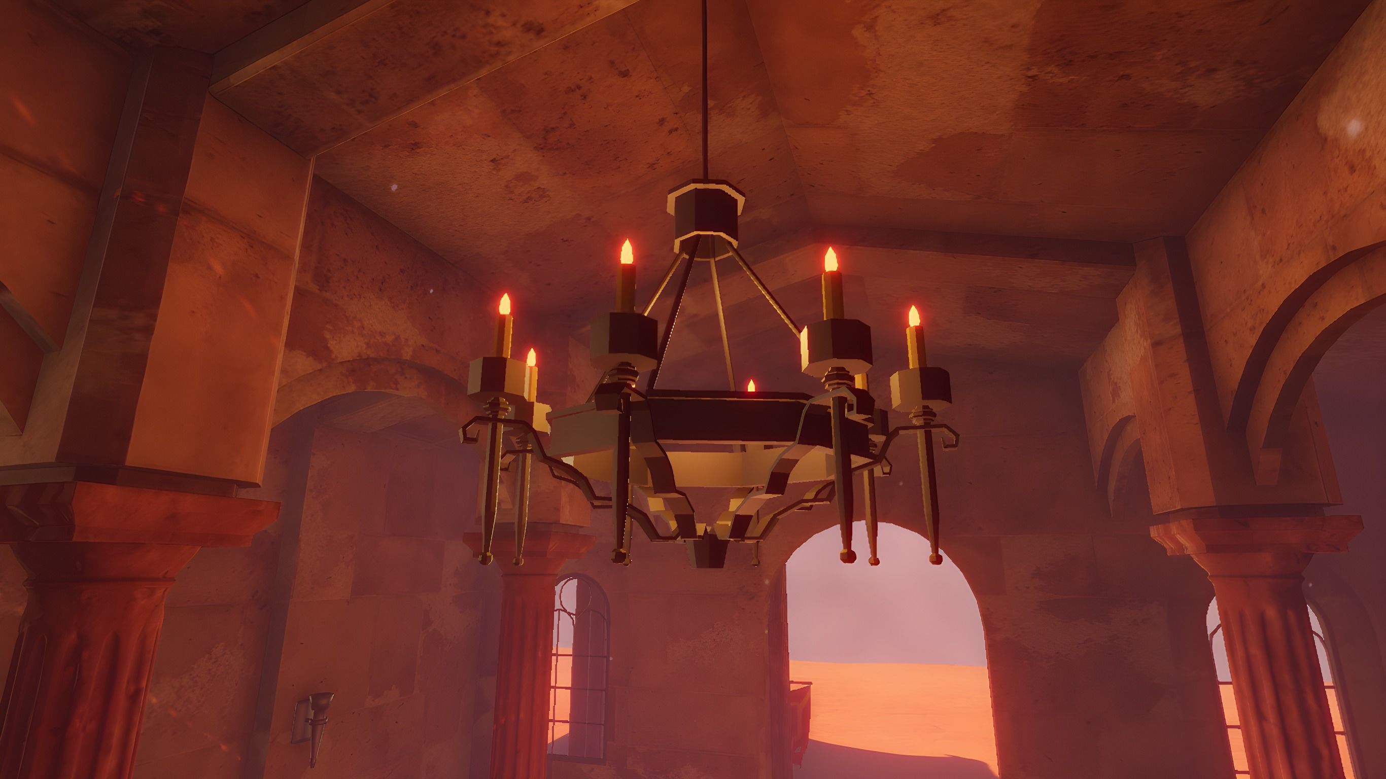 Ancient Temple Low-poly 3D model_17