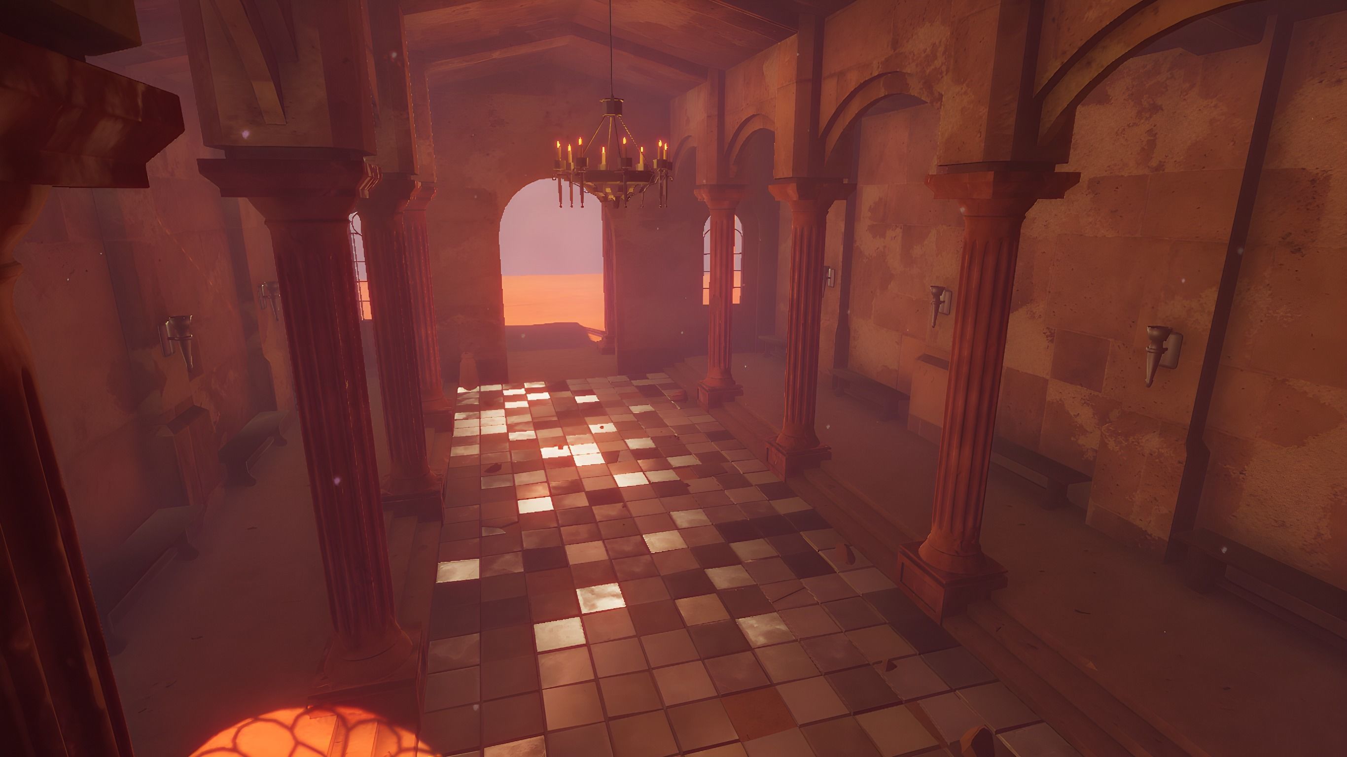 Ancient Temple Low-poly 3D model_9