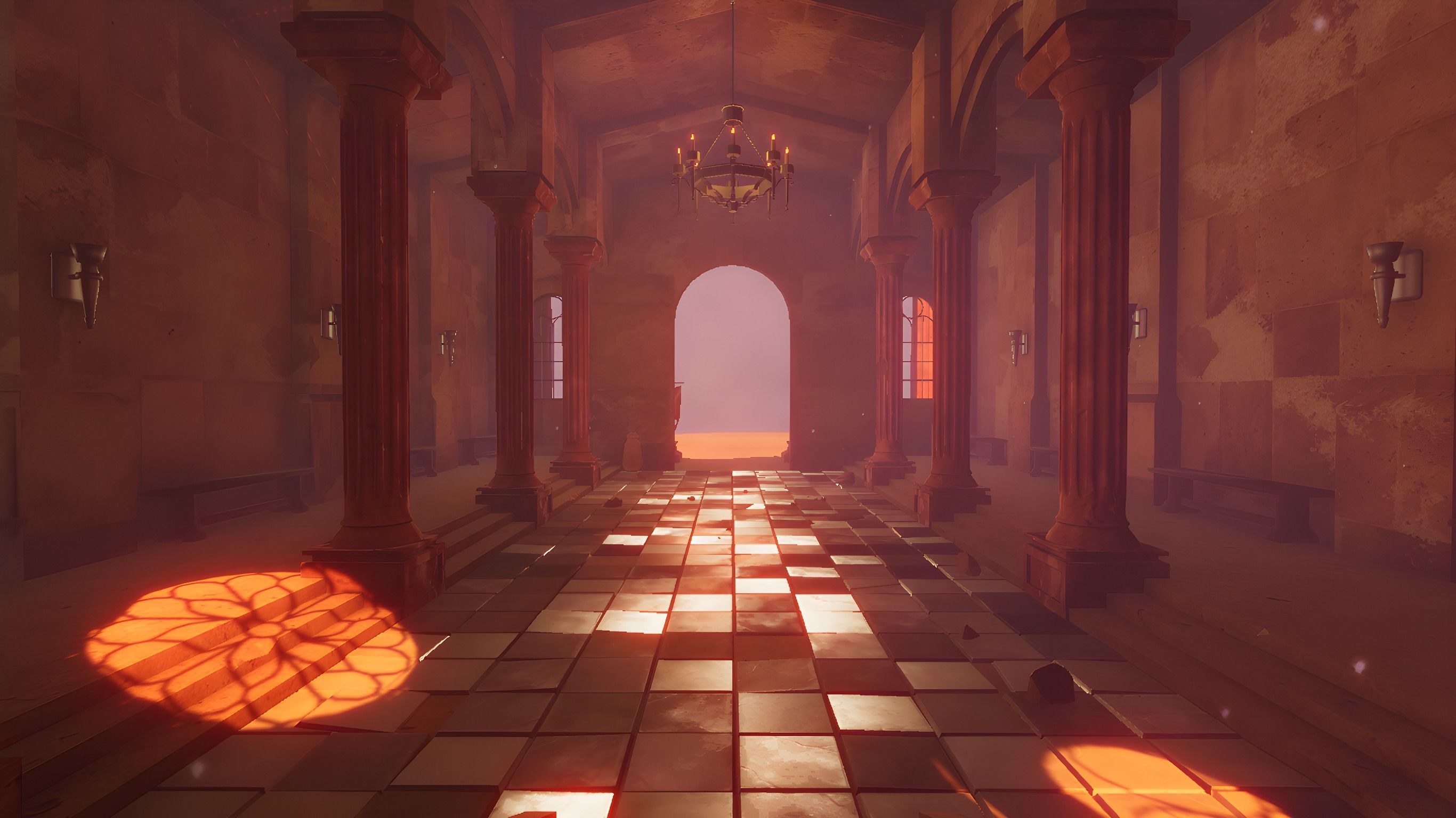 Ancient Temple Low-poly 3D model_7