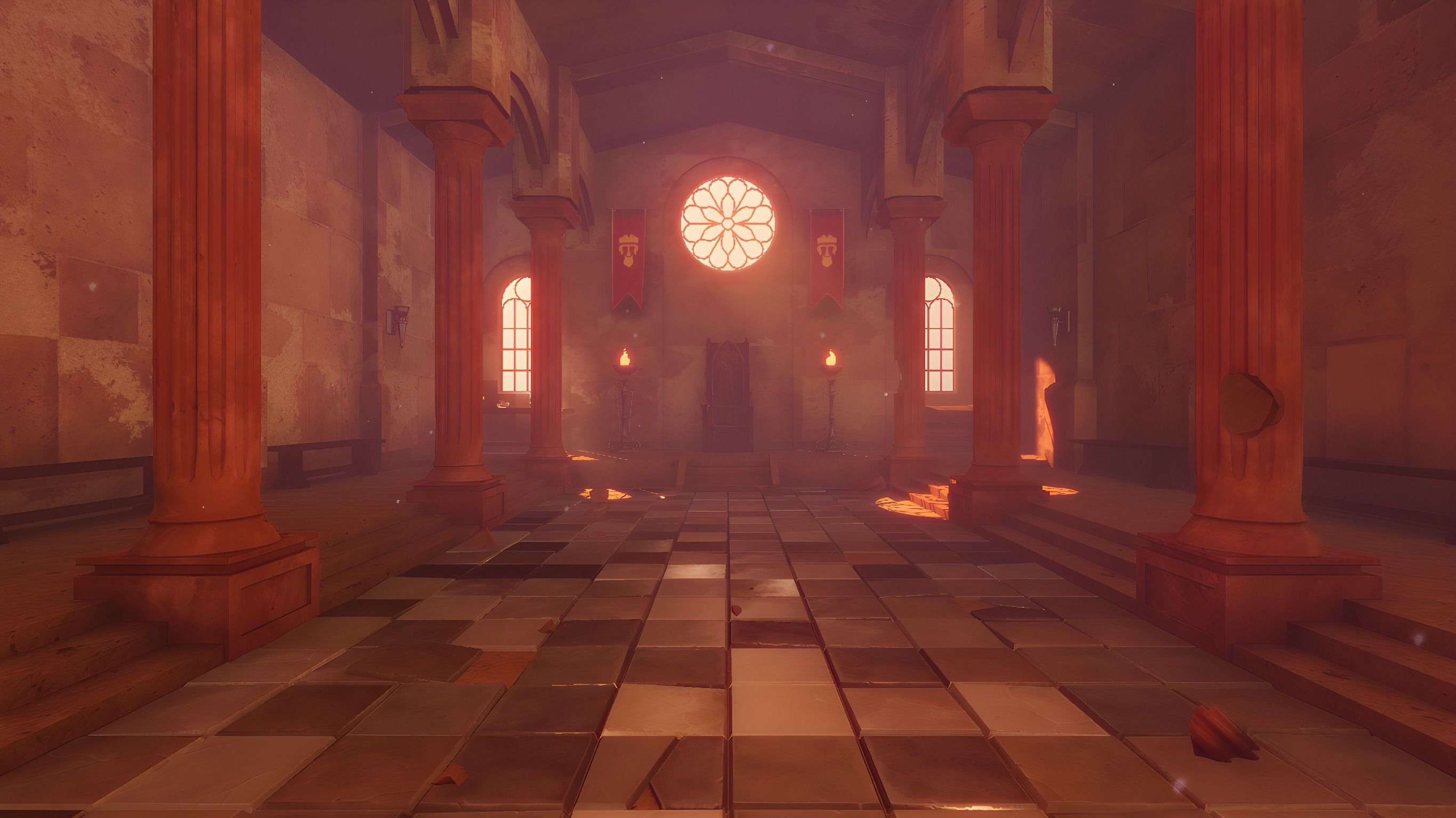 Ancient Temple Low-poly 3D model_2