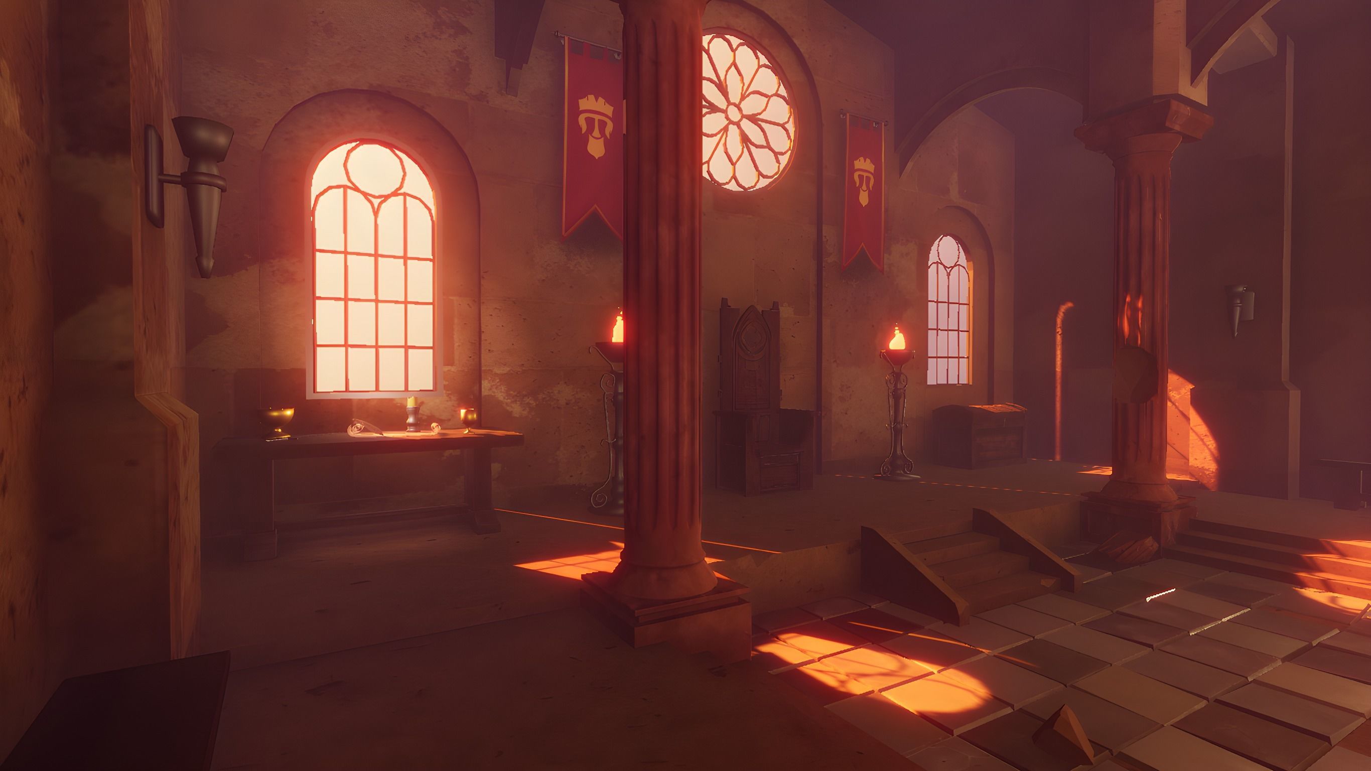 Ancient Temple Low-poly 3D model_12