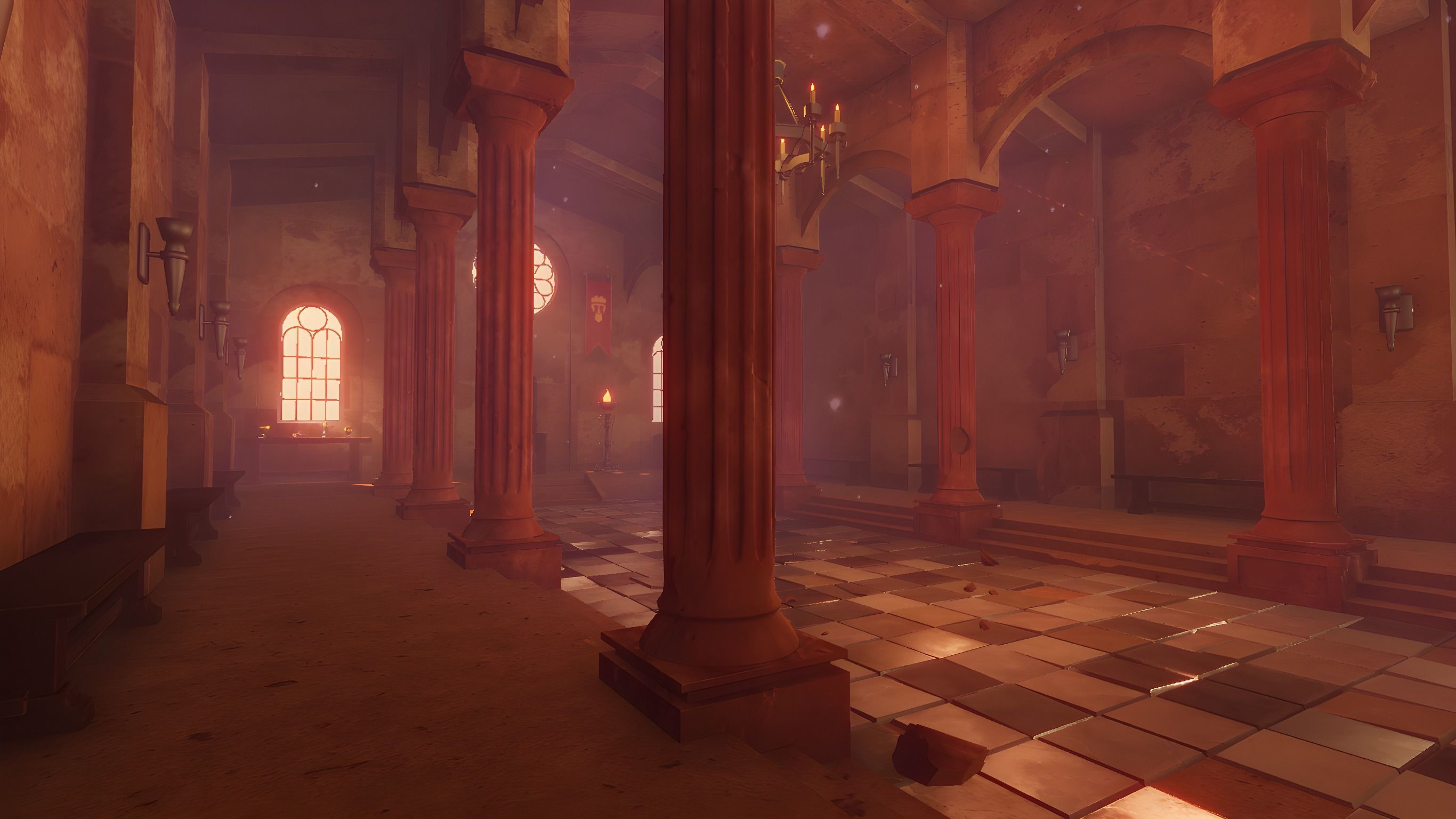 Ancient Temple Low-poly 3D model_39