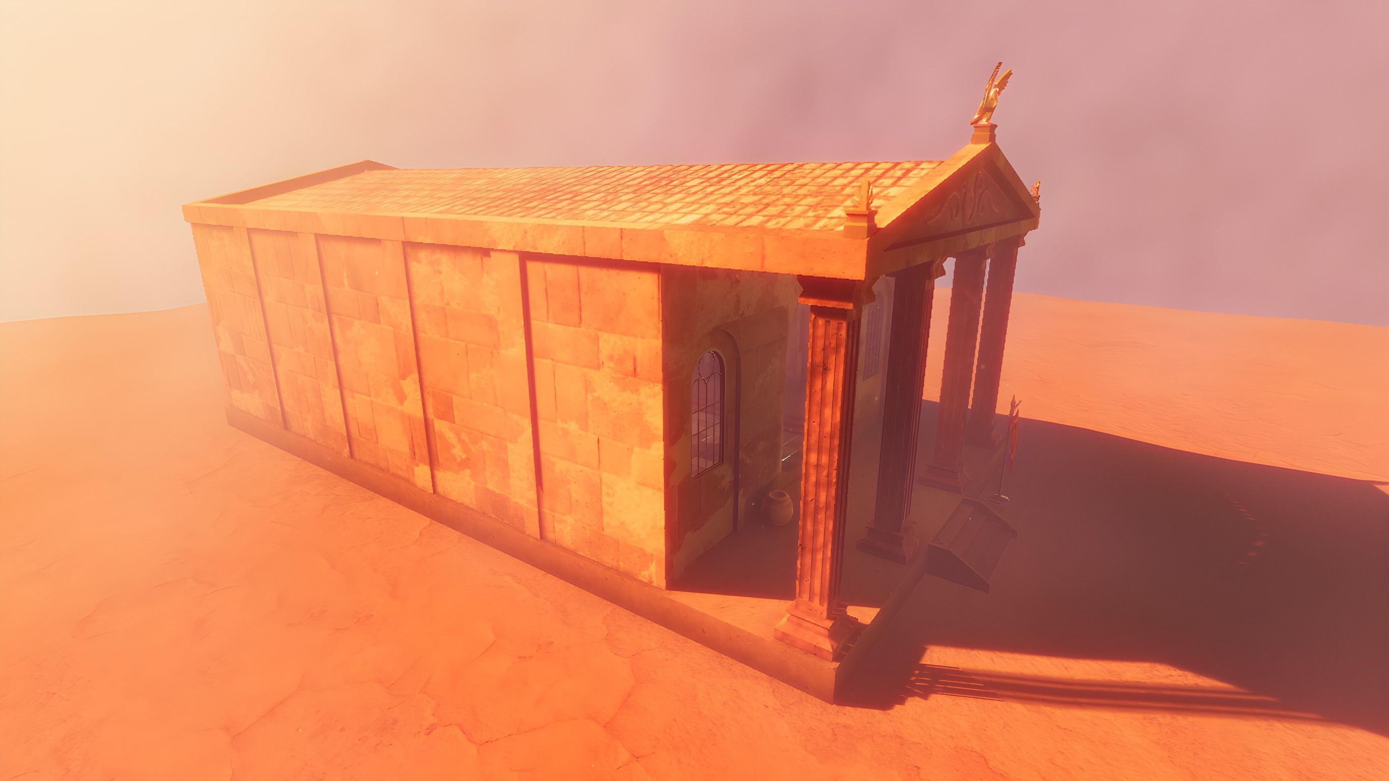 Ancient Temple Low-poly 3D model_24