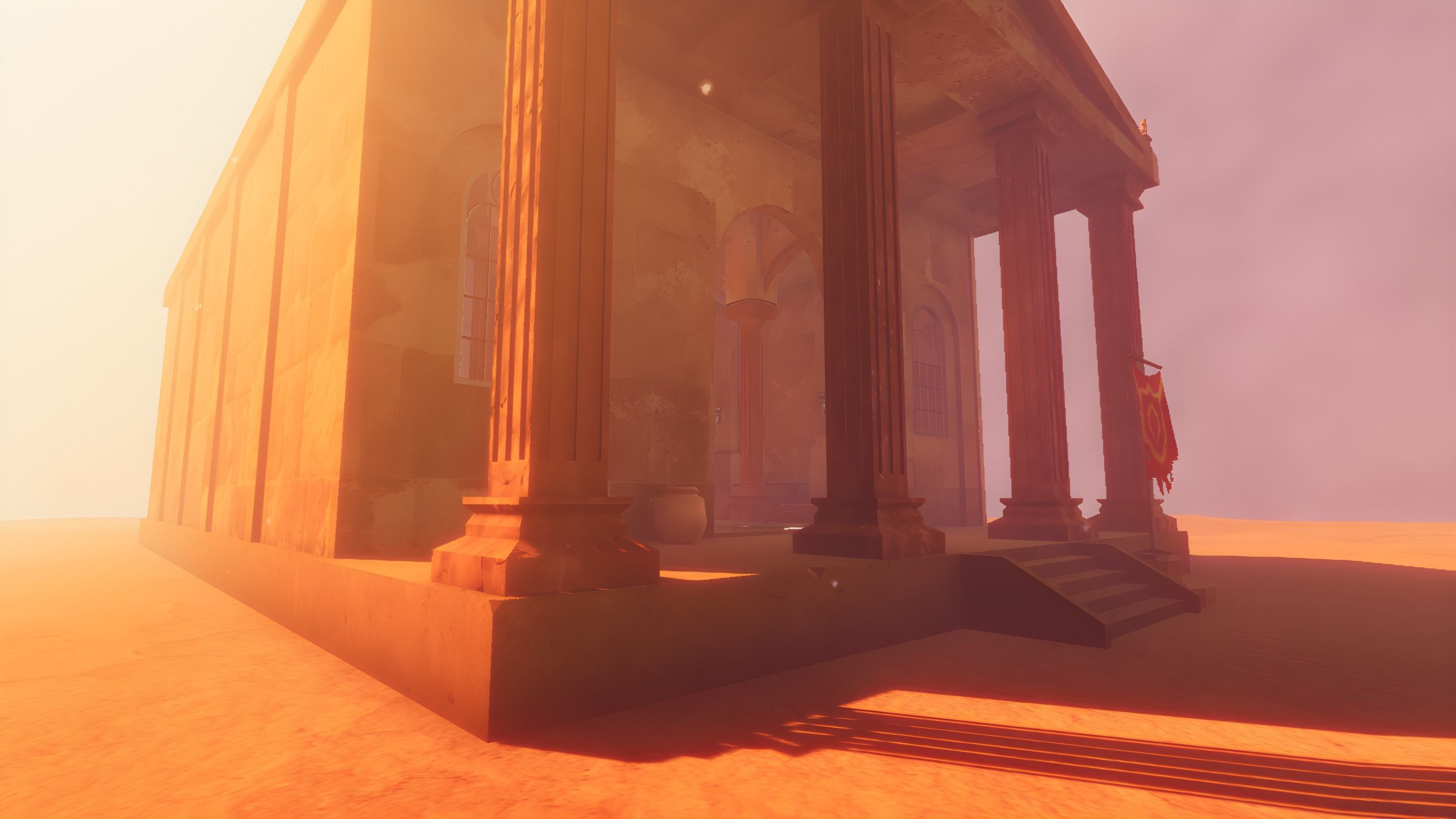 Ancient Temple Low-poly 3D model_21