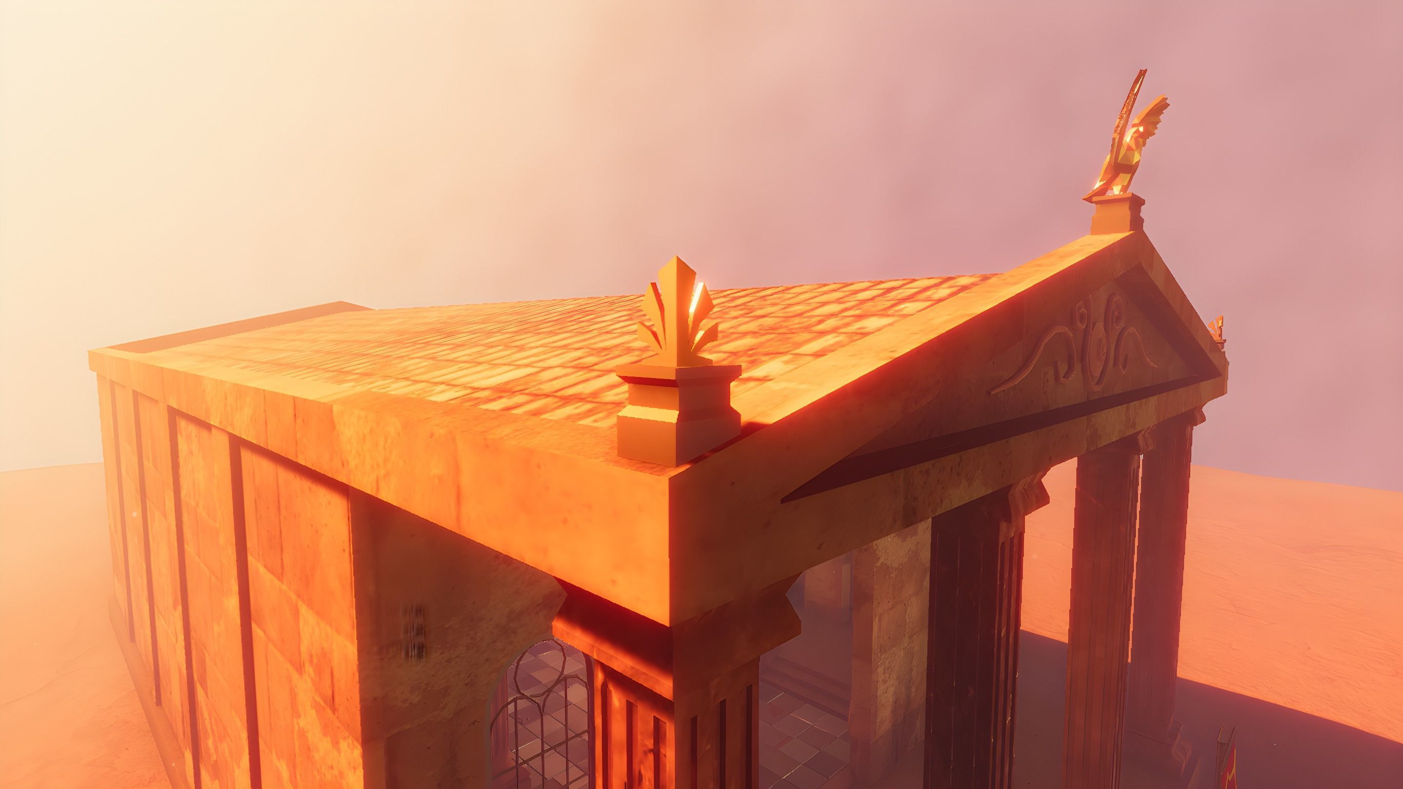 Ancient Temple Low-poly 3D model_22