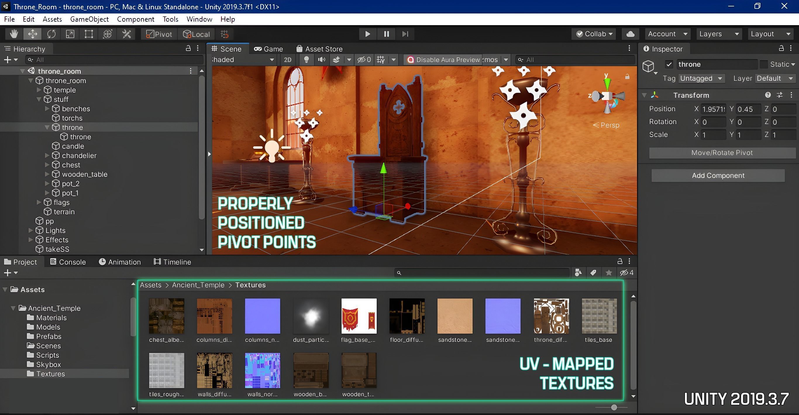 Ancient Temple Low-poly 3D model_28