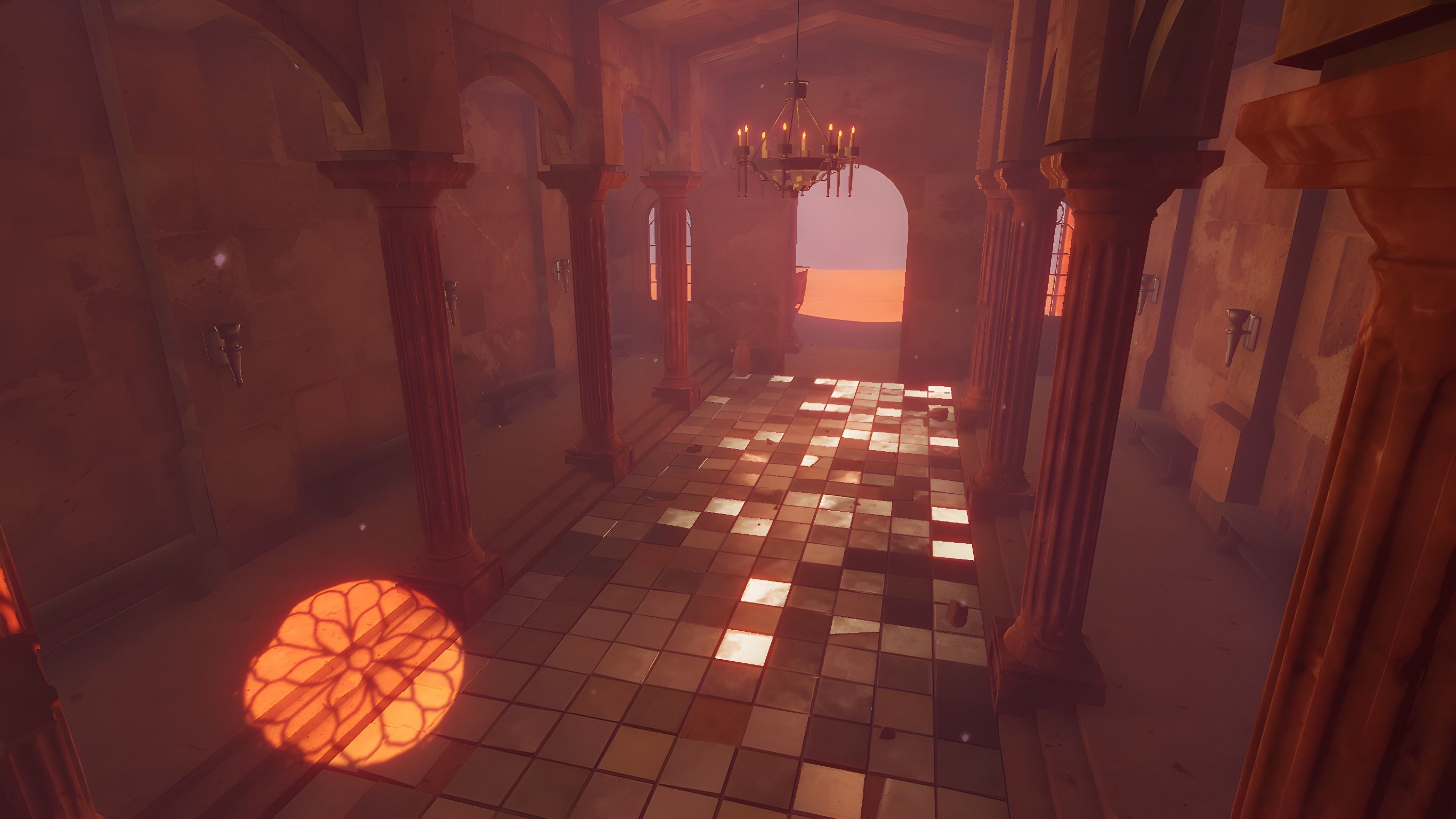 Ancient Temple Low-poly 3D model_8