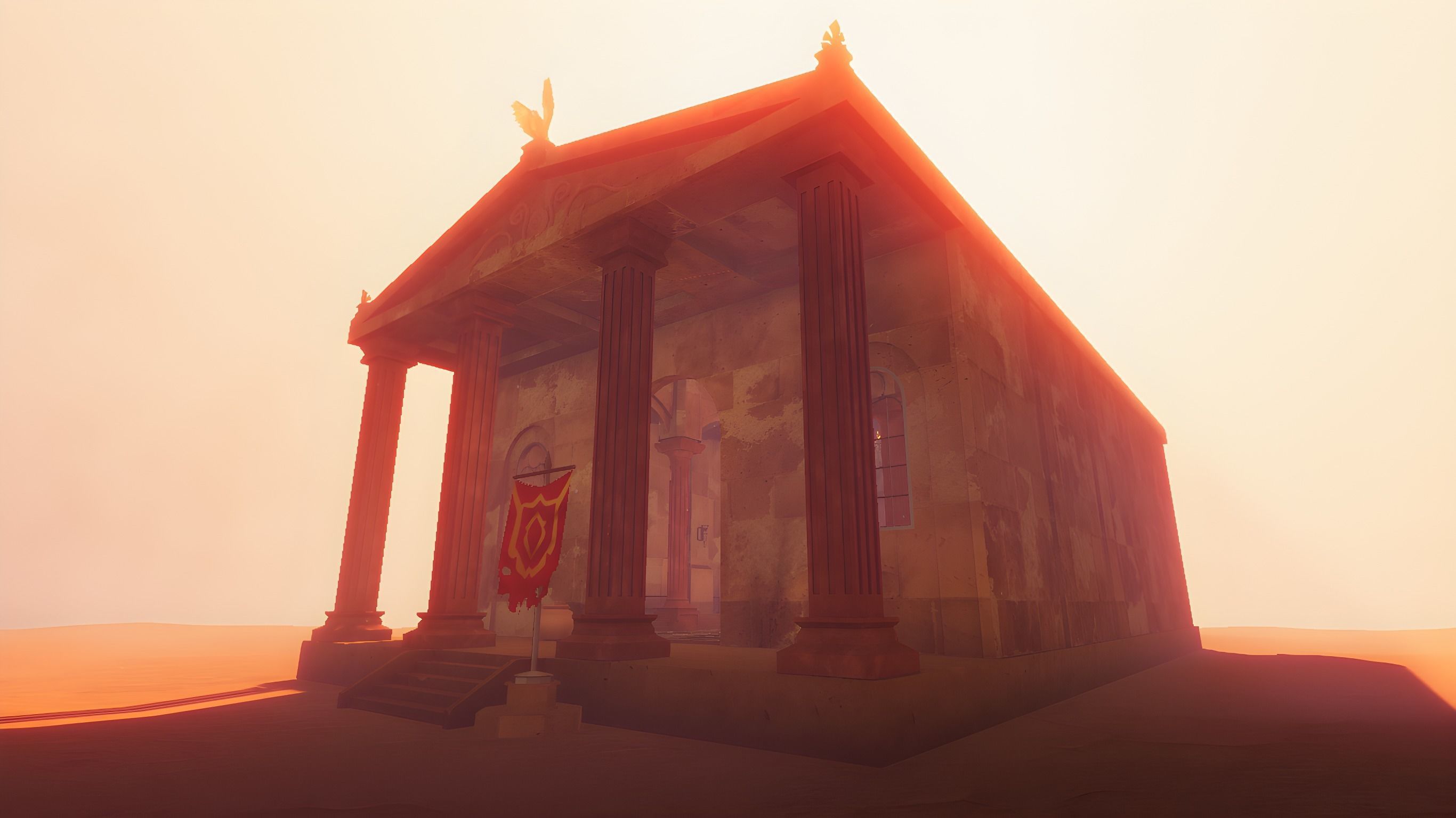 Ancient Temple Low-poly 3D model_19