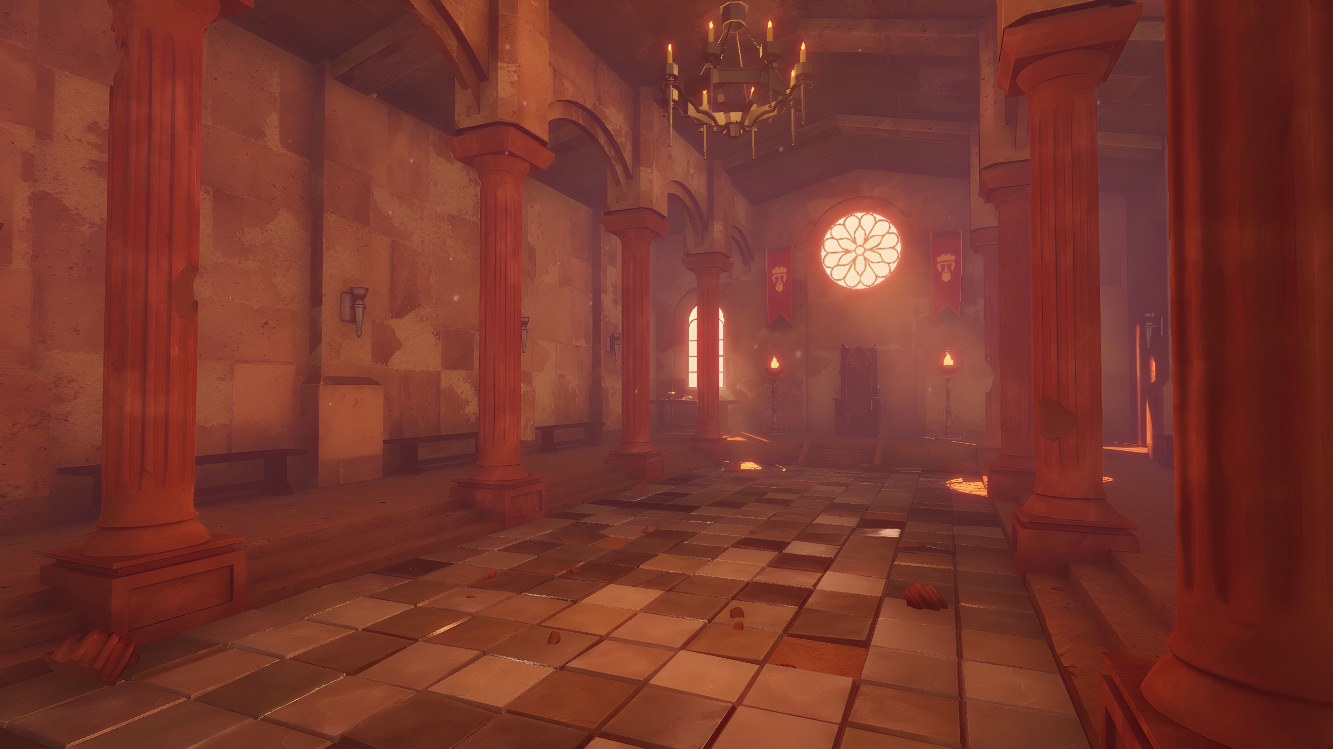 Ancient Temple Low-poly 3D model_5