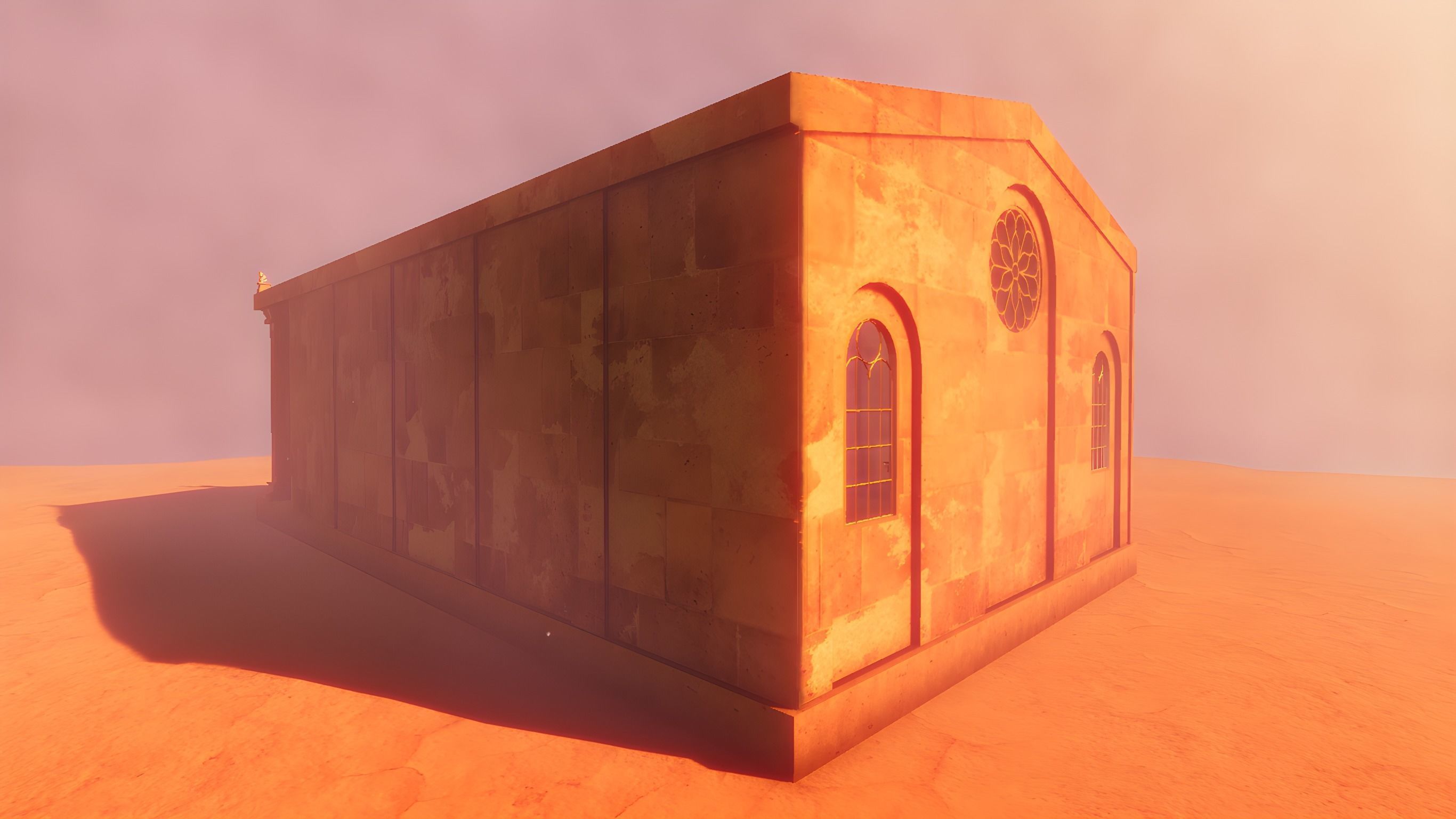Ancient Temple Low-poly 3D model_26