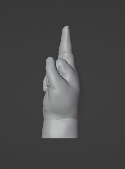 Middle Finger Baby Hand 3D model 3D printable | CGTrader