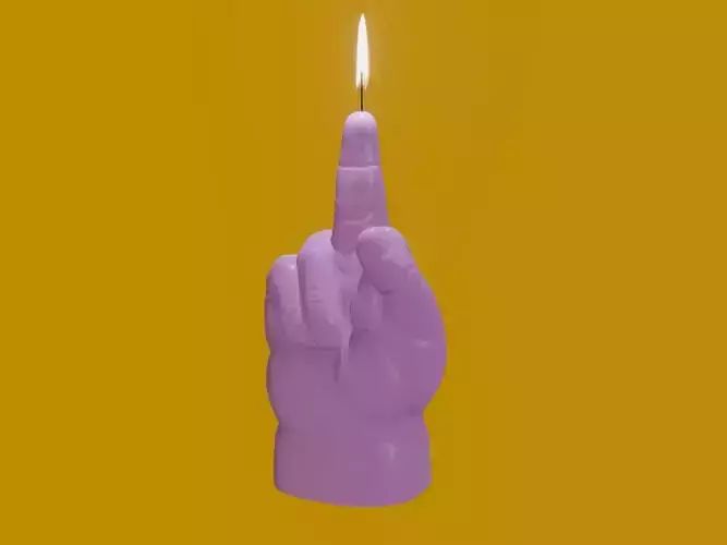 Middle Finger Baby Hand  3D print model
