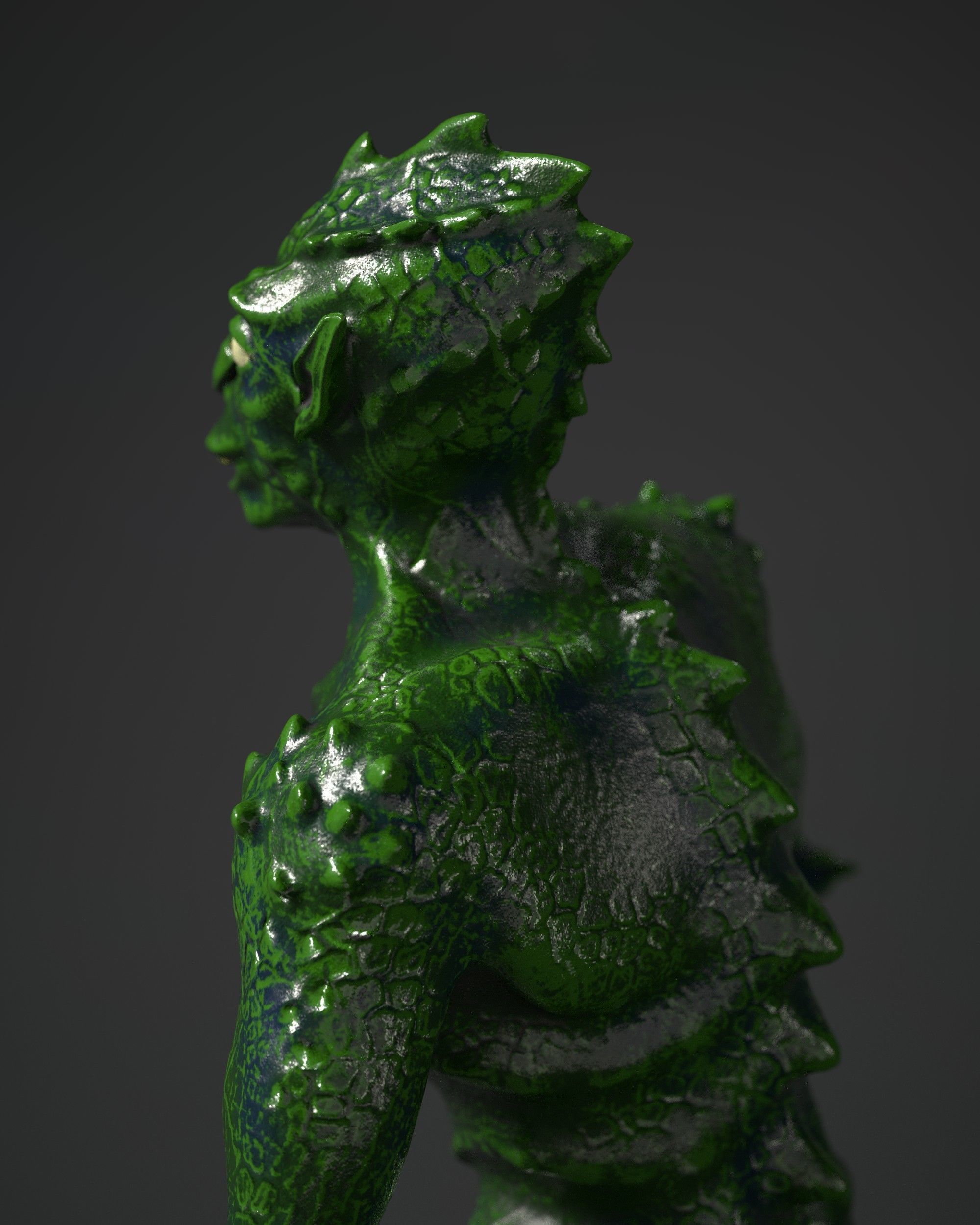 DRAGON Low-poly 3D model_4