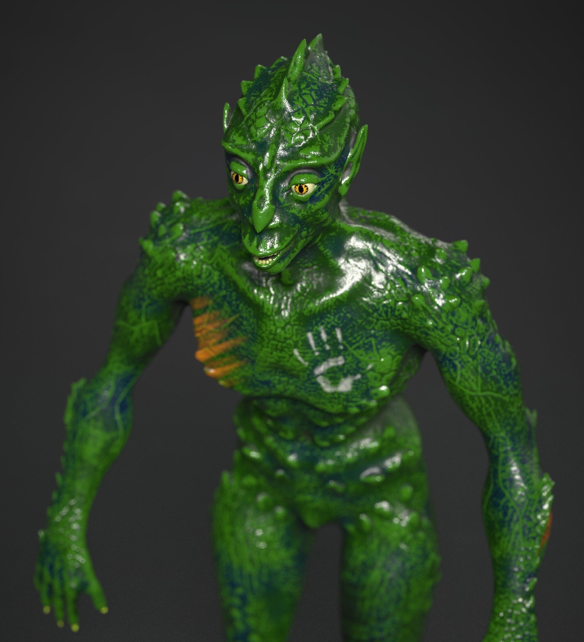 DRAGON Low-poly 3D model_5