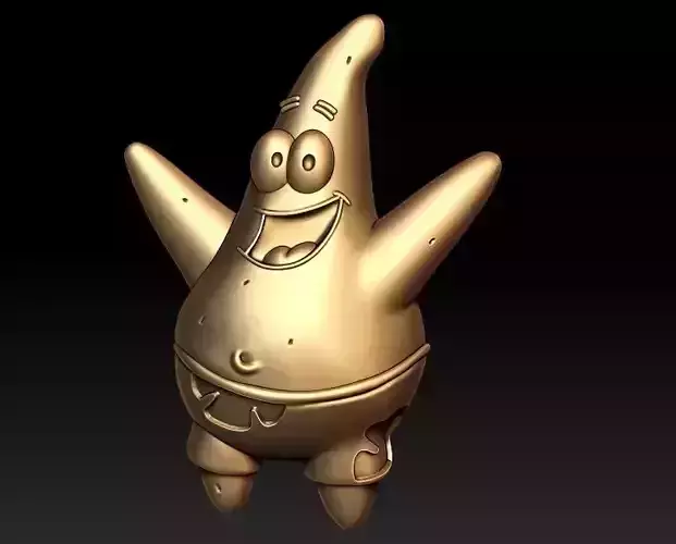 Patrick Star printable 3D sterling 3D print model