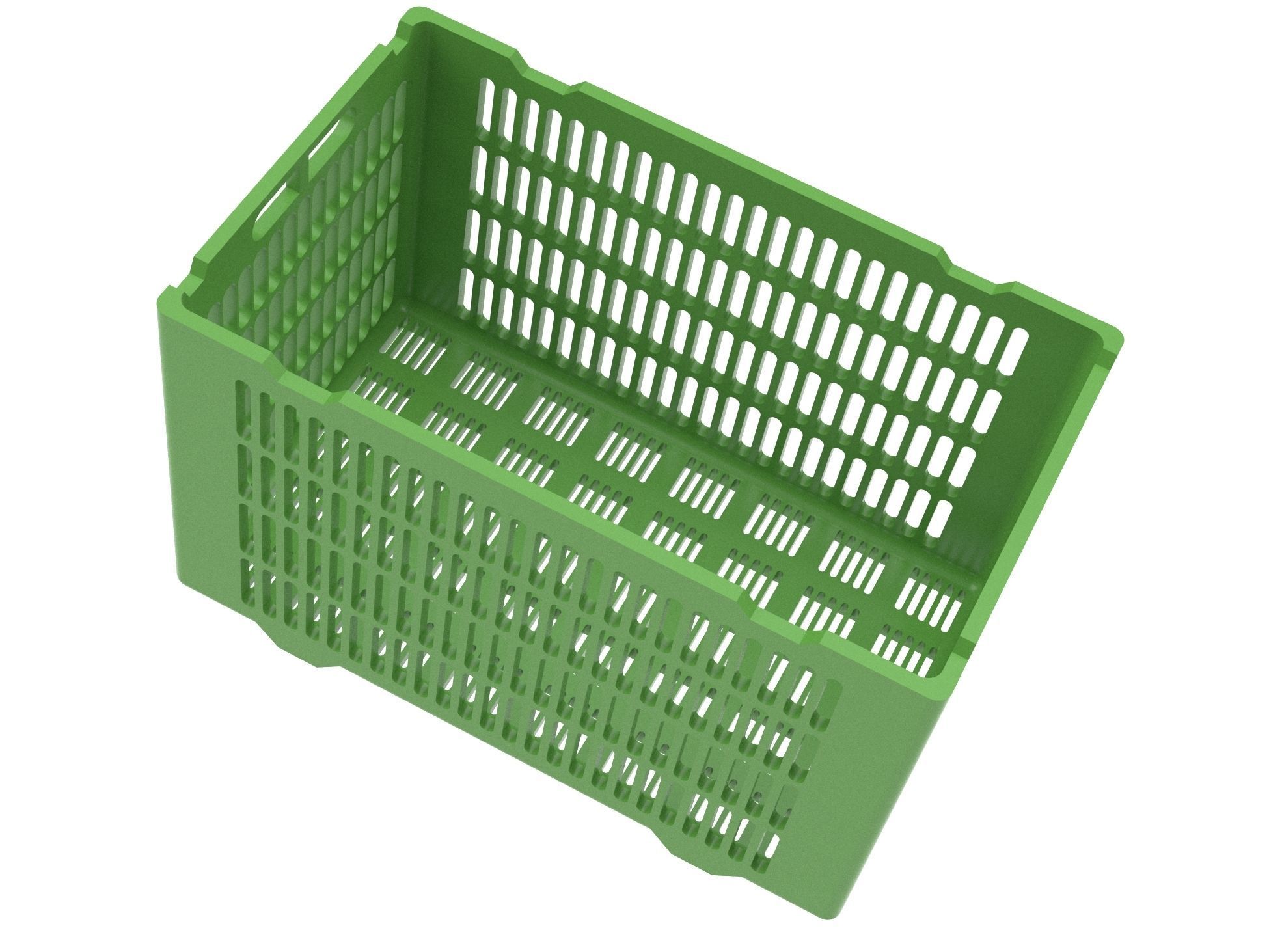 Plastic crate 46 3D model_2