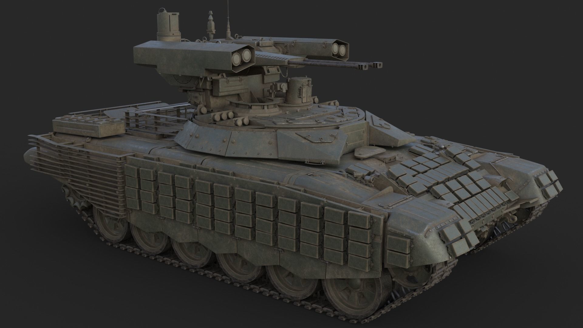 Tank Terminator BMPT 72 War 3D model_10