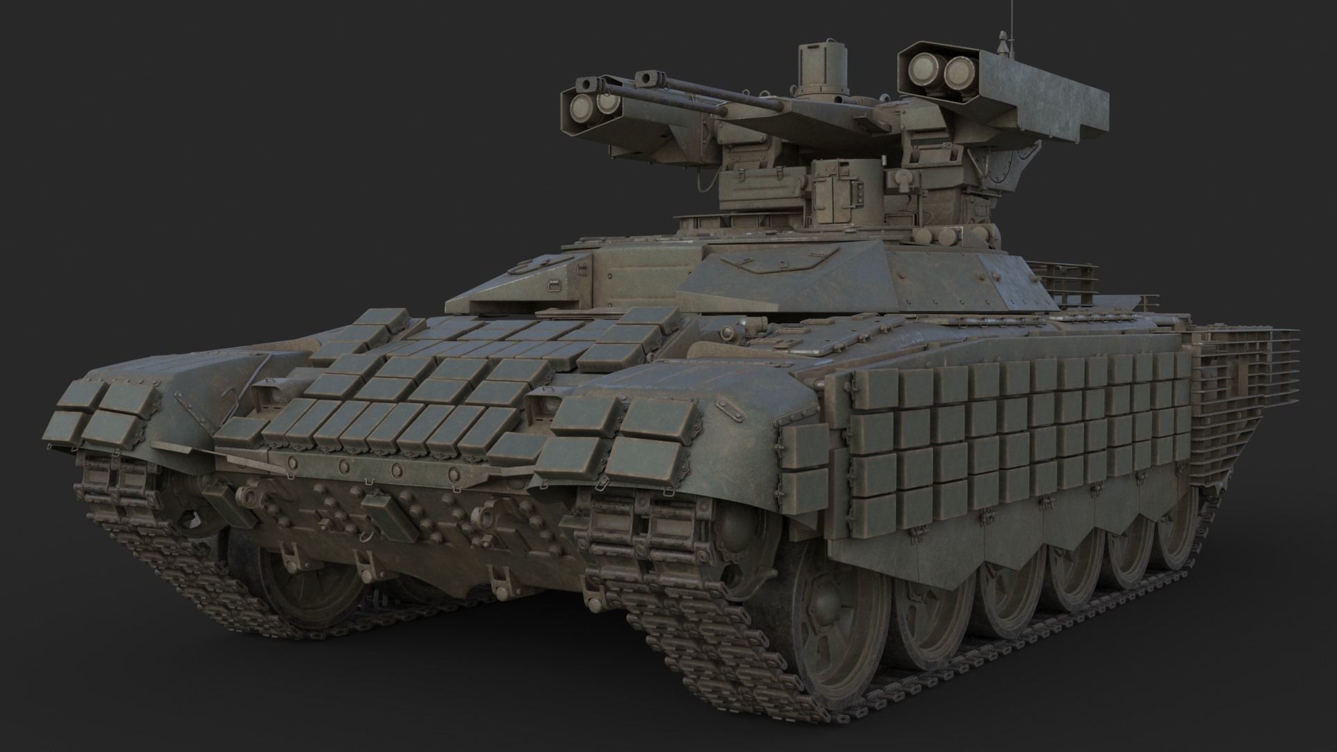 Tank Terminator BMPT 72 War 3D model_5