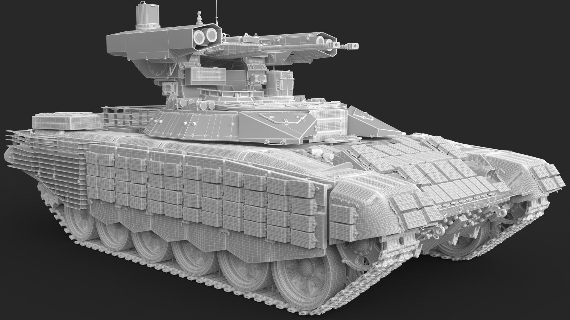 Tank Terminator BMPT 72 War 3D model_35