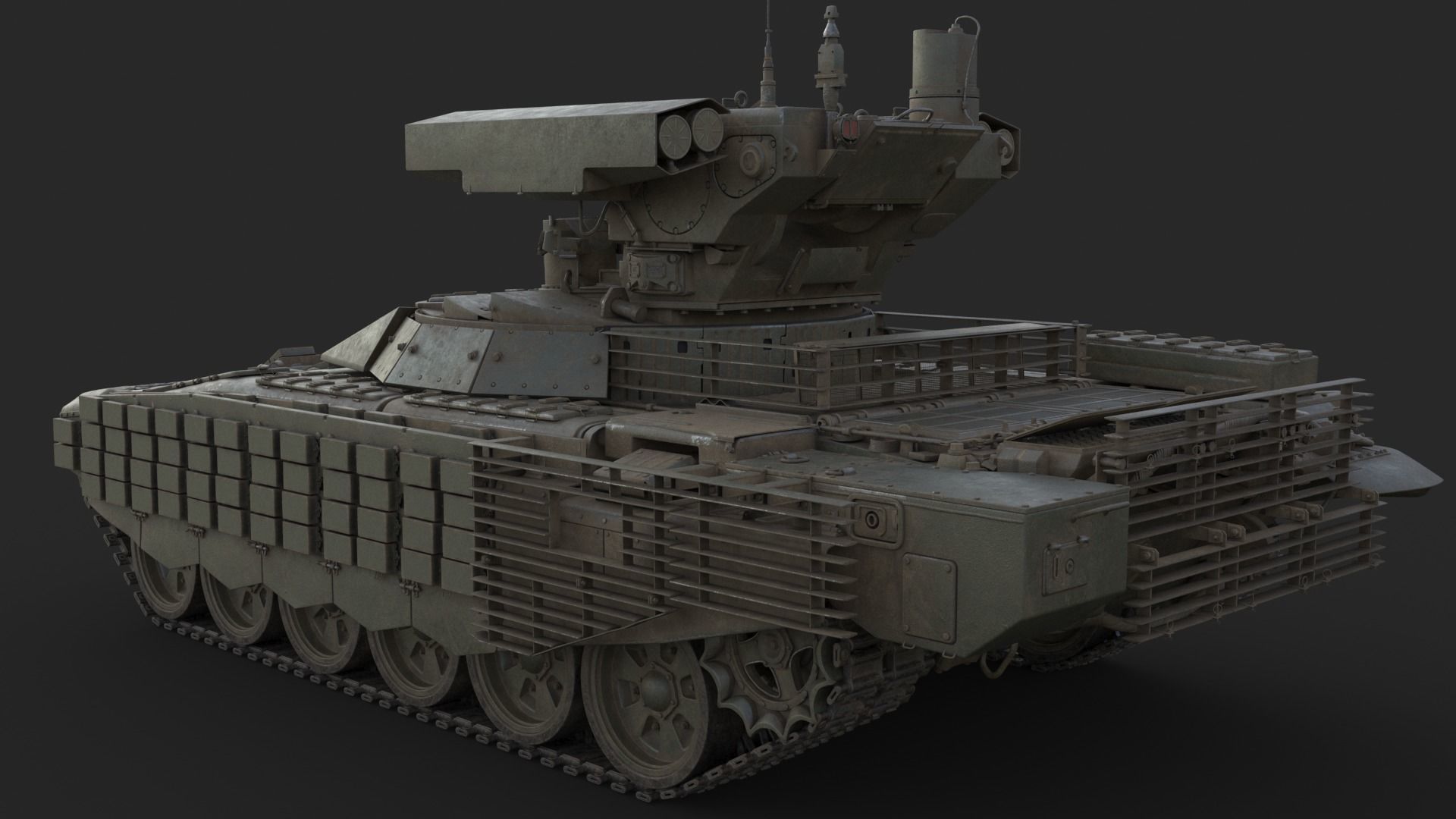 Tank Terminator BMPT 72 War 3D model_7