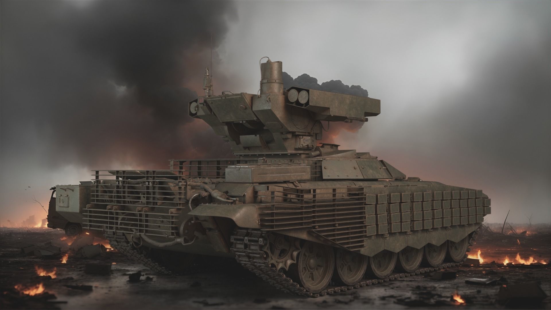 Tank Terminator BMPT 72 War 3D model_4