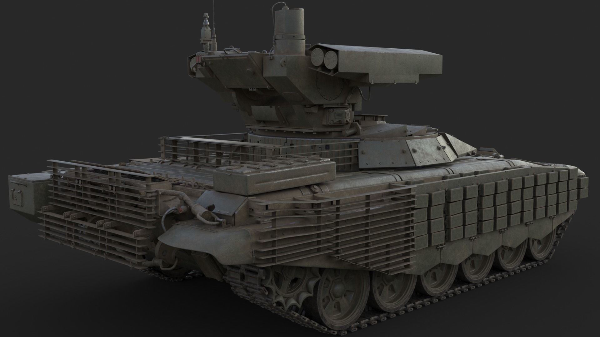 Tank Terminator BMPT 72 War 3D model_9