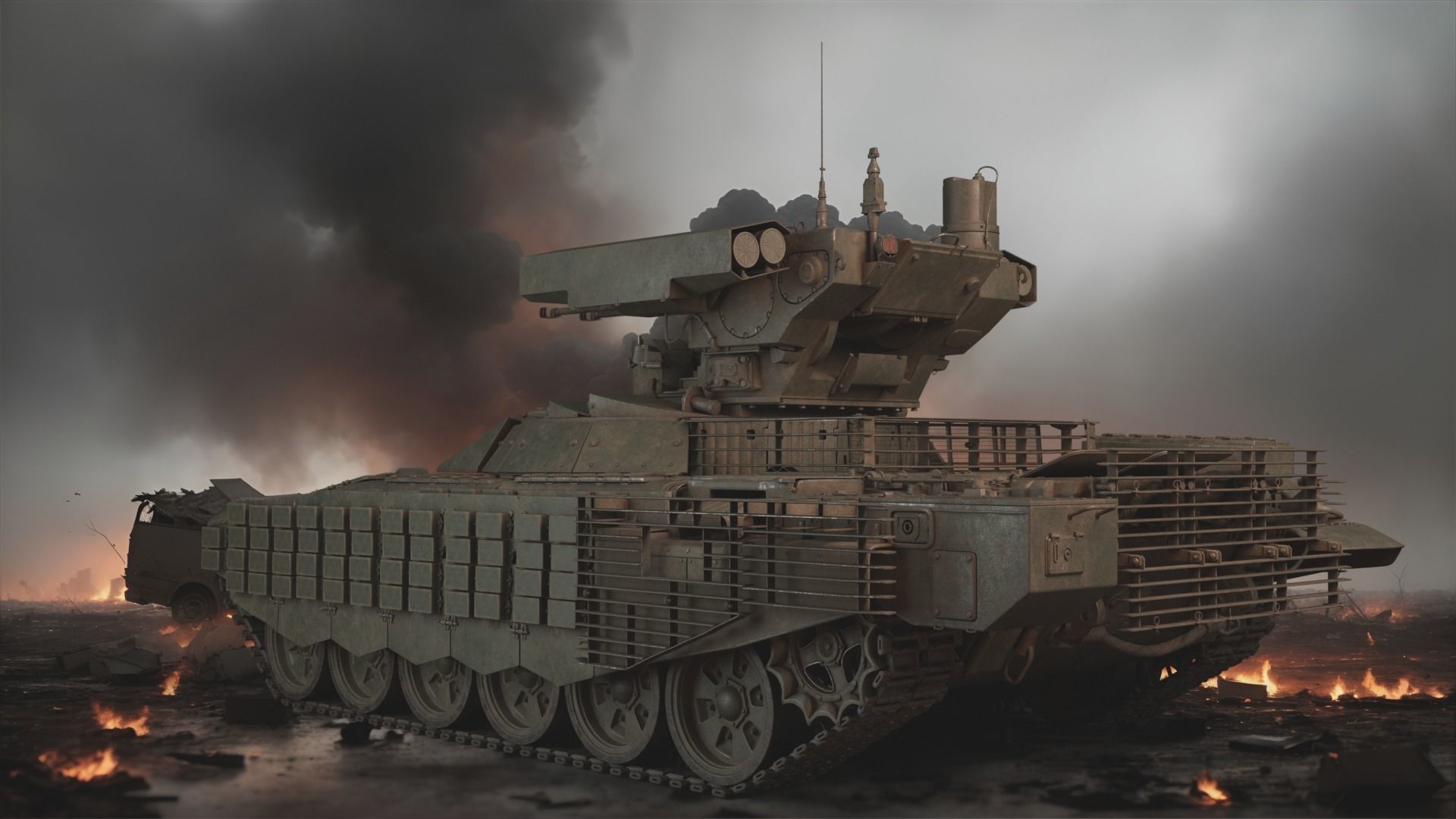 Tank Terminator BMPT 72 War 3D model_2